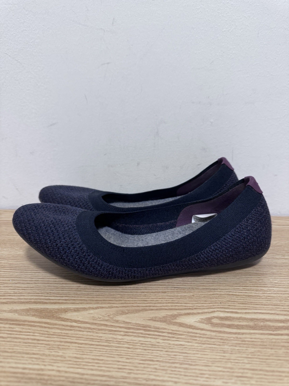 Allbirds Tree Breezers Knit Ballet Flats Women’s Size 8 Olympus (Dark Grey)