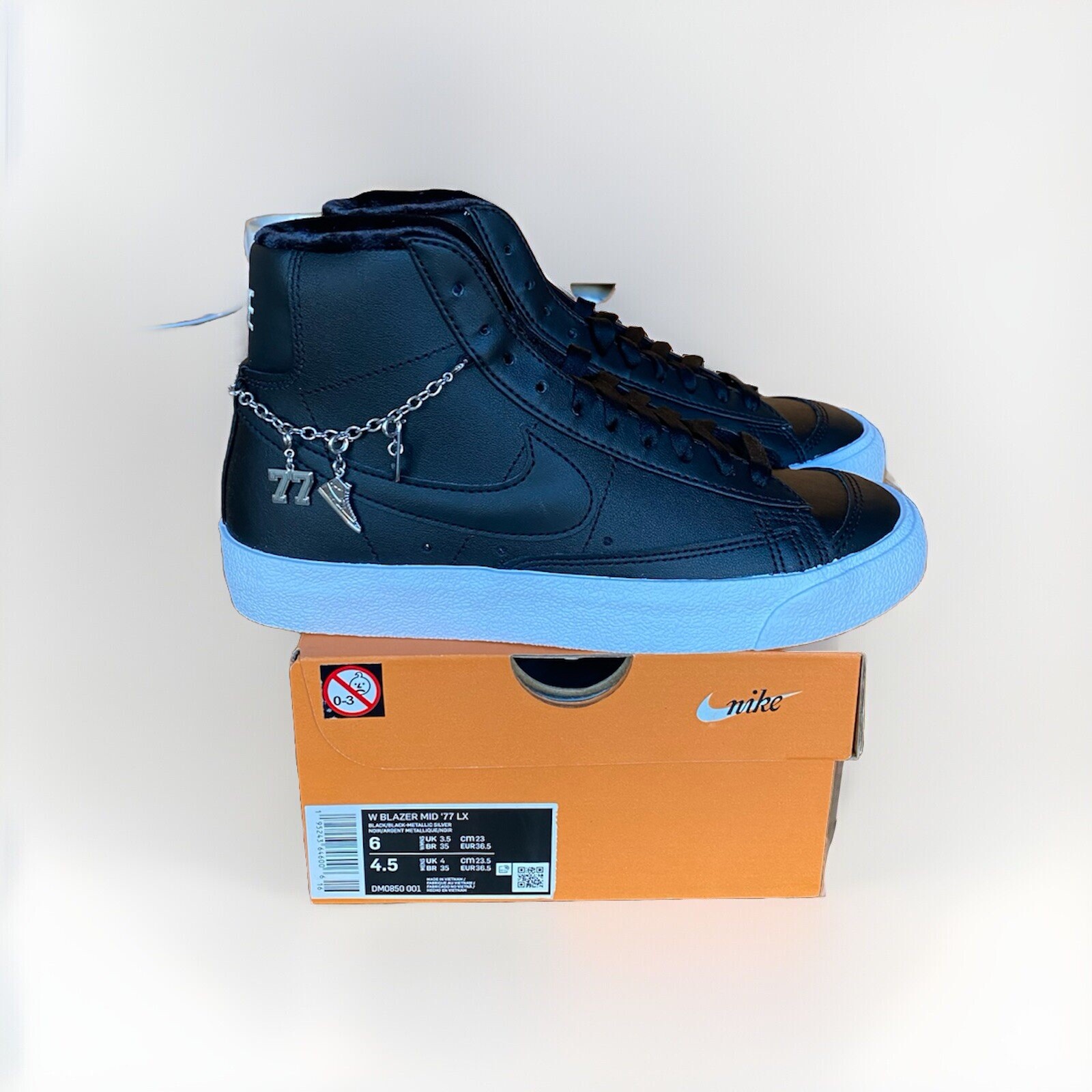 Nike Blazer Mid 77 LX Lucky Charms Black Women’s Size 6 DM0850-001 New w/ Box