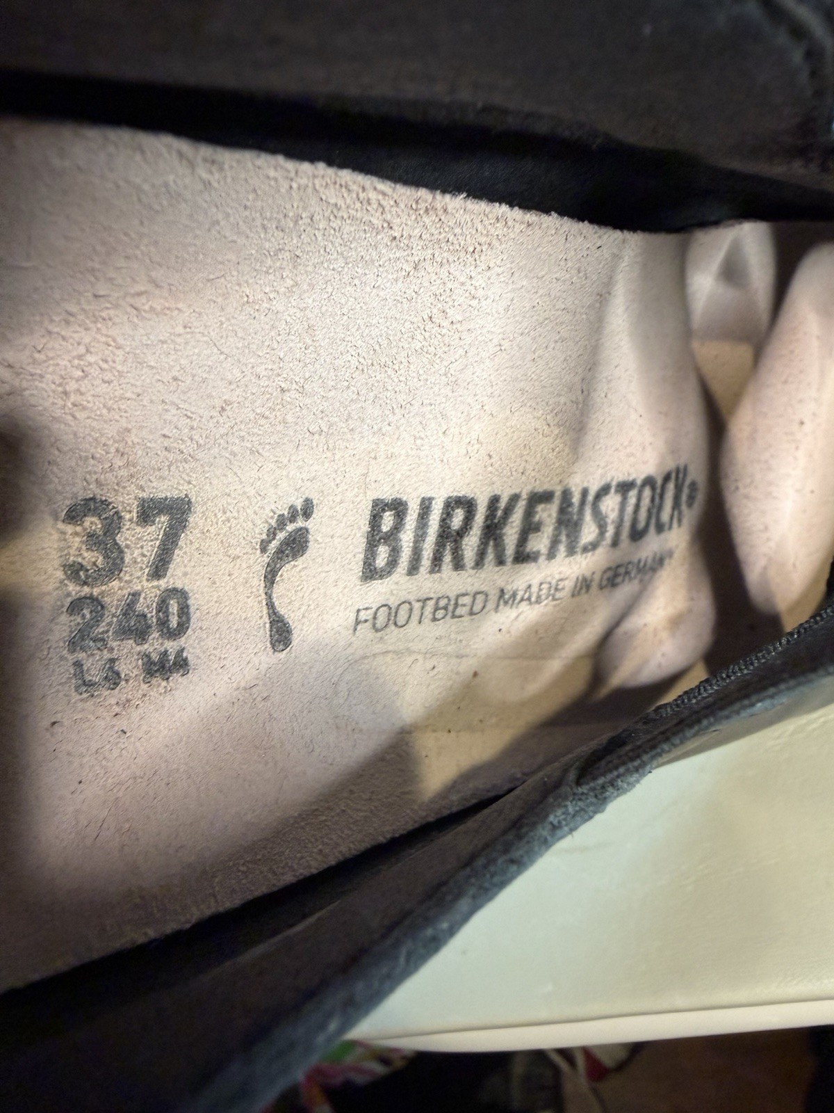Birkenstock Women’s 37 US 6 Santa Ana Ballet Flat Black Leather Shoes S3