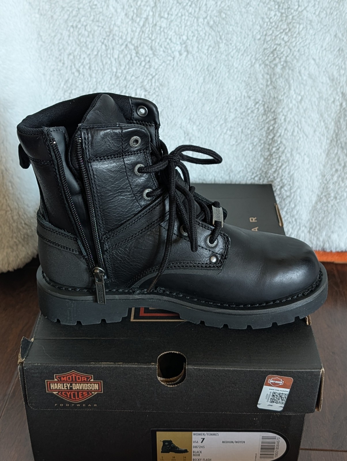 NEW GENUINE HARLEY DAVIDSON D87245 SIZE 7 WOMEN’S Becky Flash 6-Inch Boot