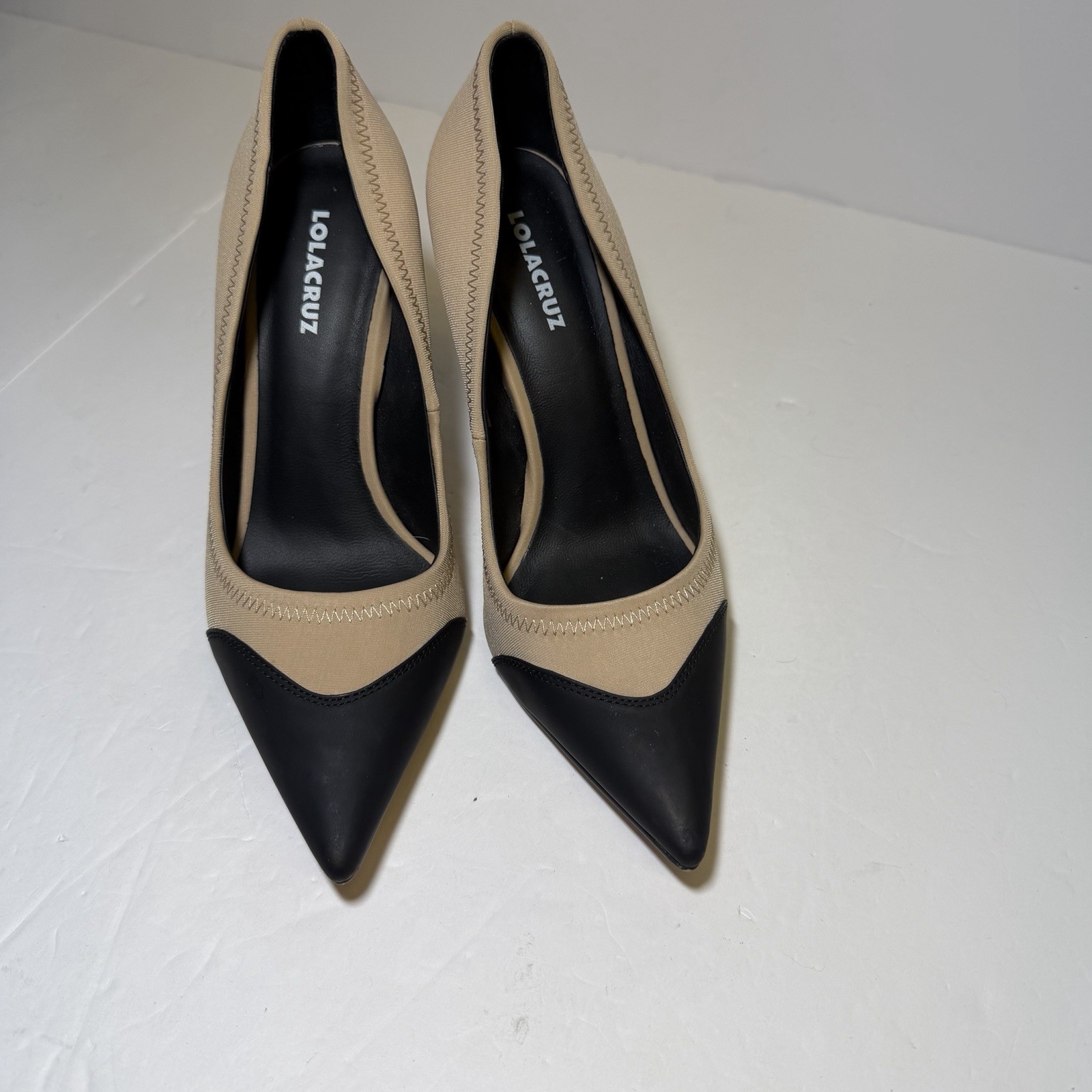 Lola Cruz Anthropologie Black And Tan Heels Size 36 Luxury Classy