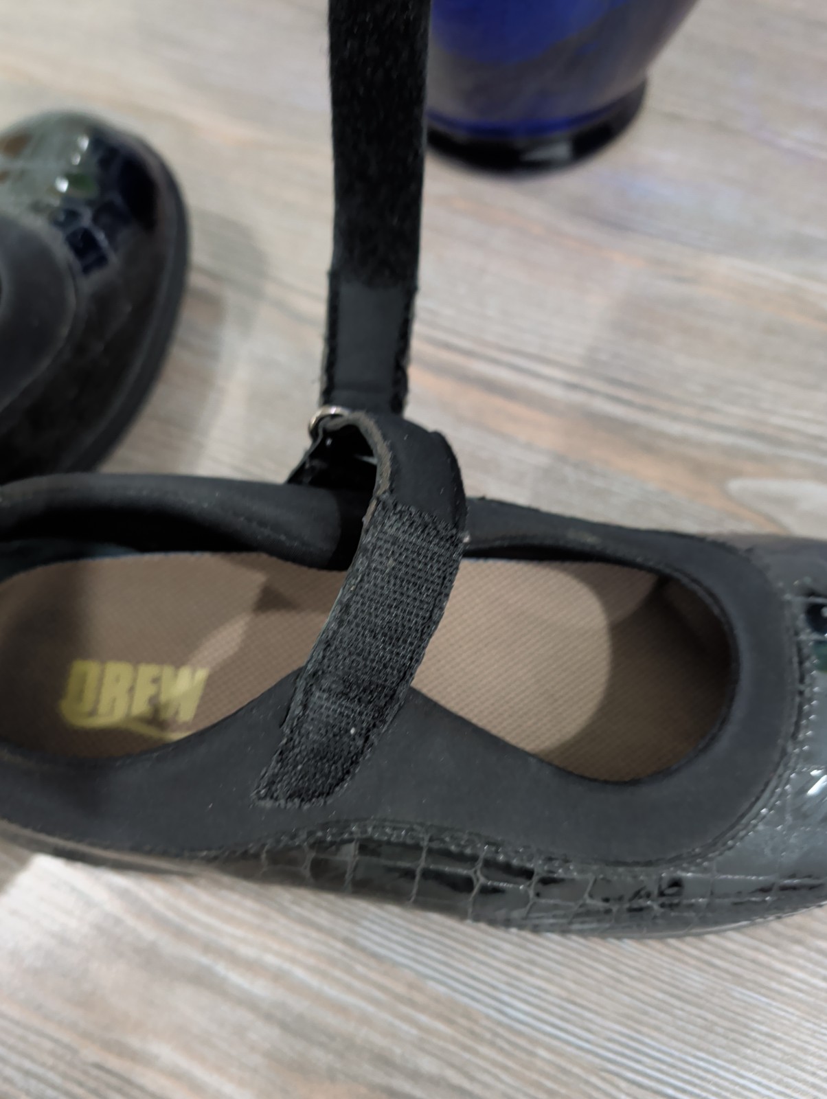 Women’s DREW » Rose » Black Patent Genuine Leather Mary Jane Shoes 8W