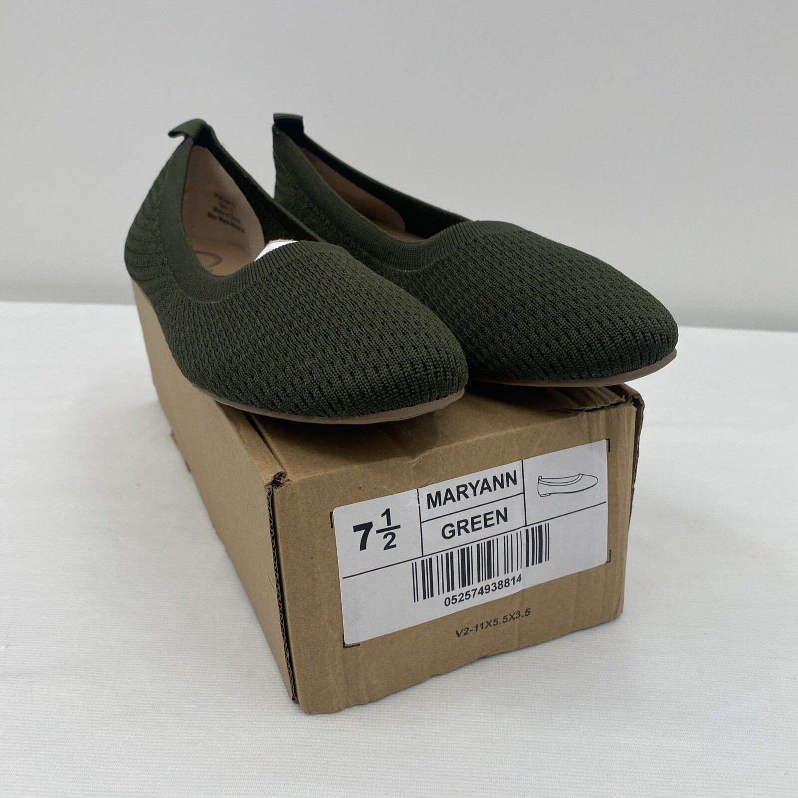 Journee Collection Womens Maryann Tru Comfort Foam Slip On Round Toe Green 7.5