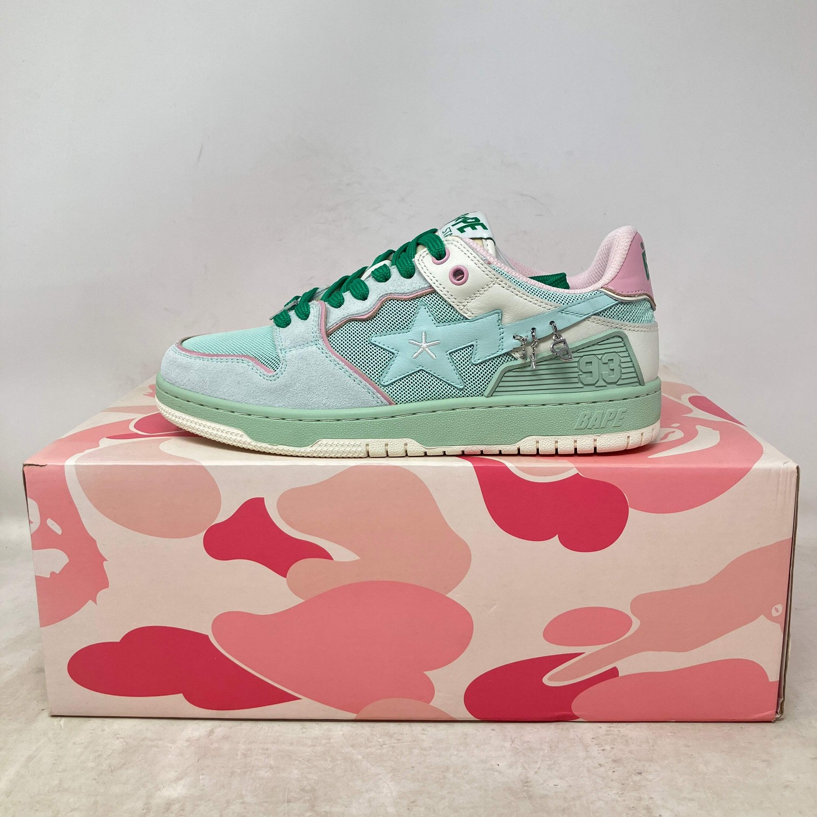 A Bathing Ape Bape SK8 Sta BAPY Minty Green (Women’s) Brand New BPYSNSN0059CH-GR