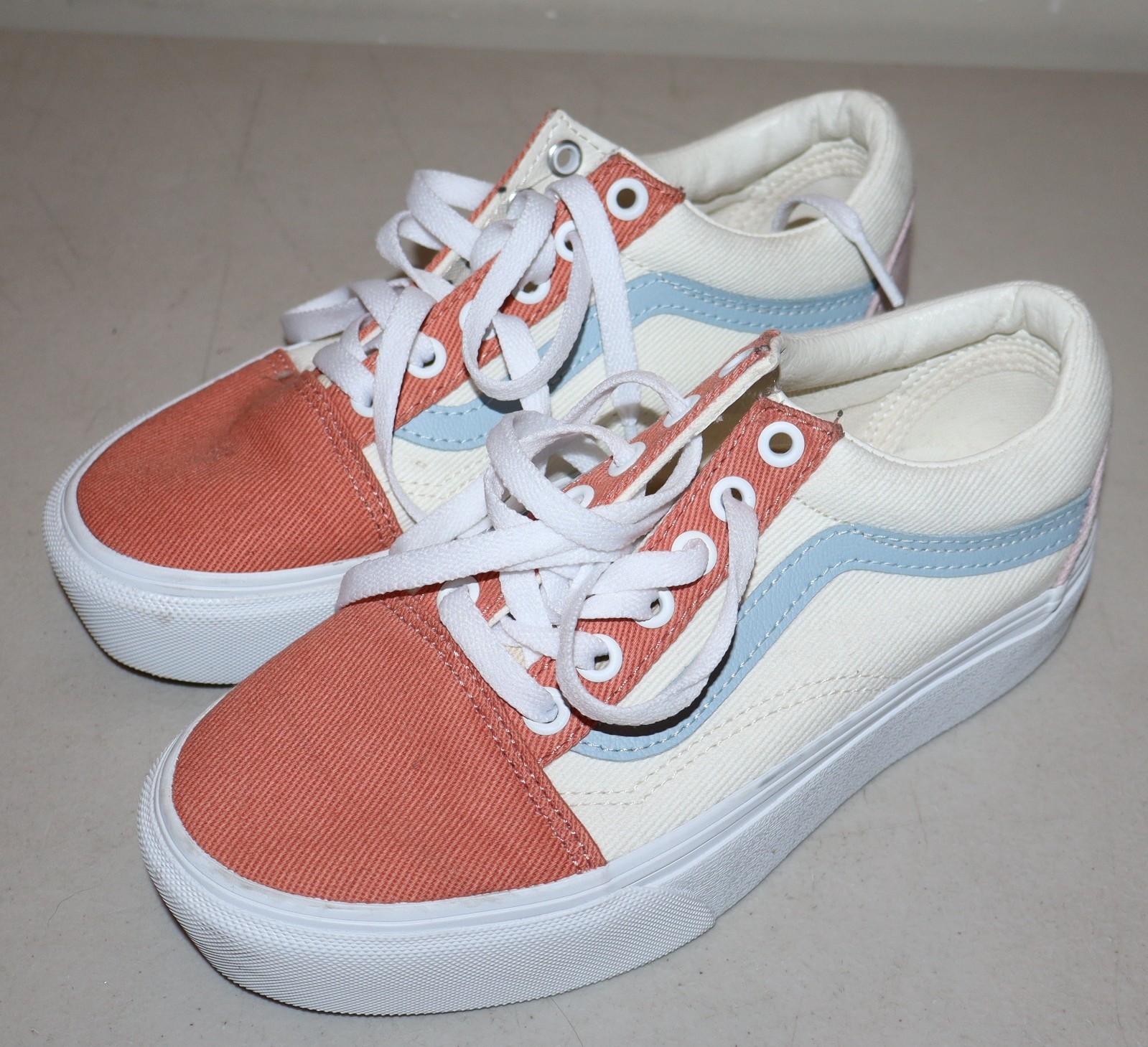 Vans Old Skool Pastel Twill Platform Shoes Women’s 5 Men’s 3.5 NWOB