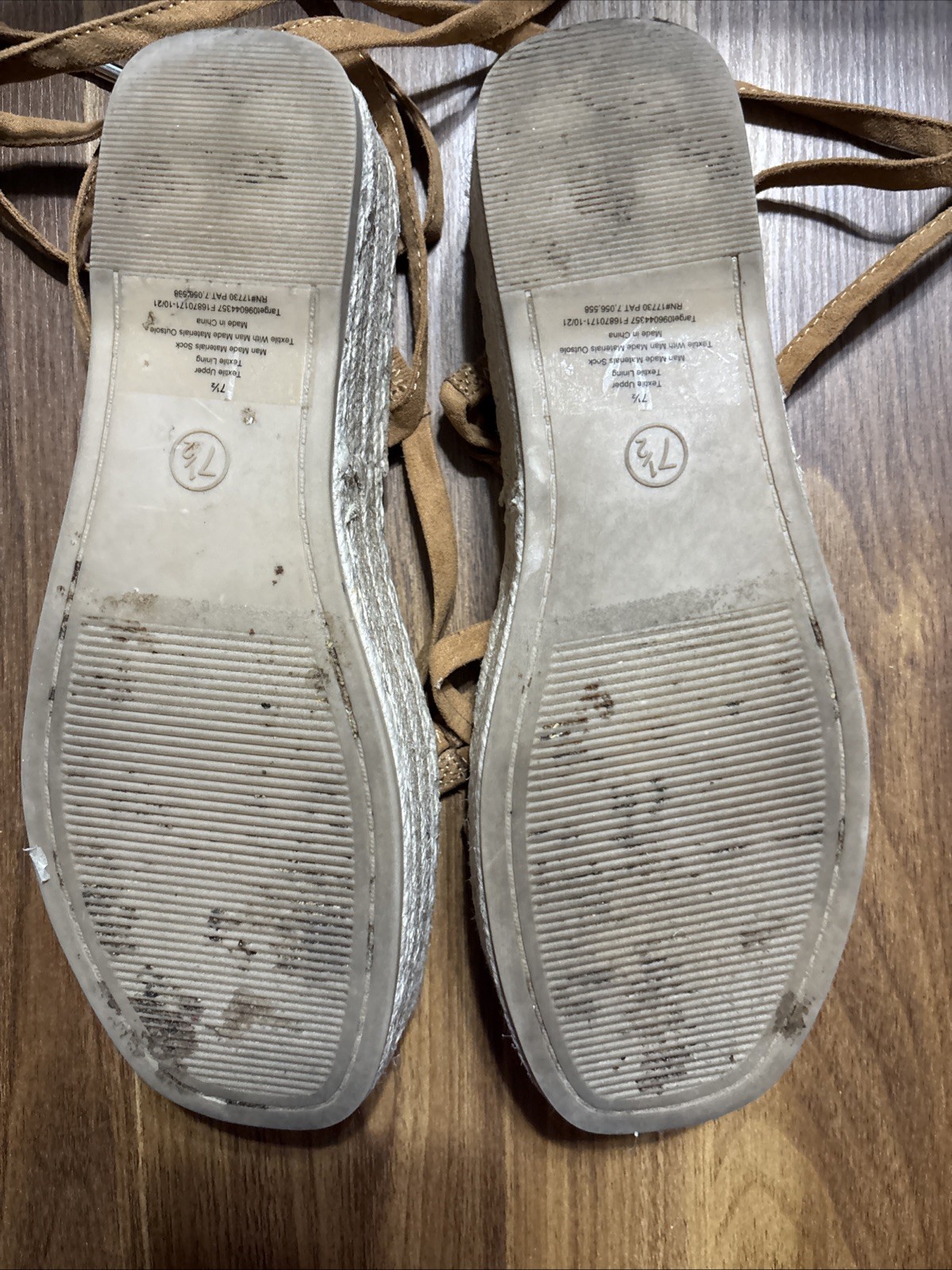 Universal Thread Women’s Platform Hemp Tie Up Sandal Size 7.5
