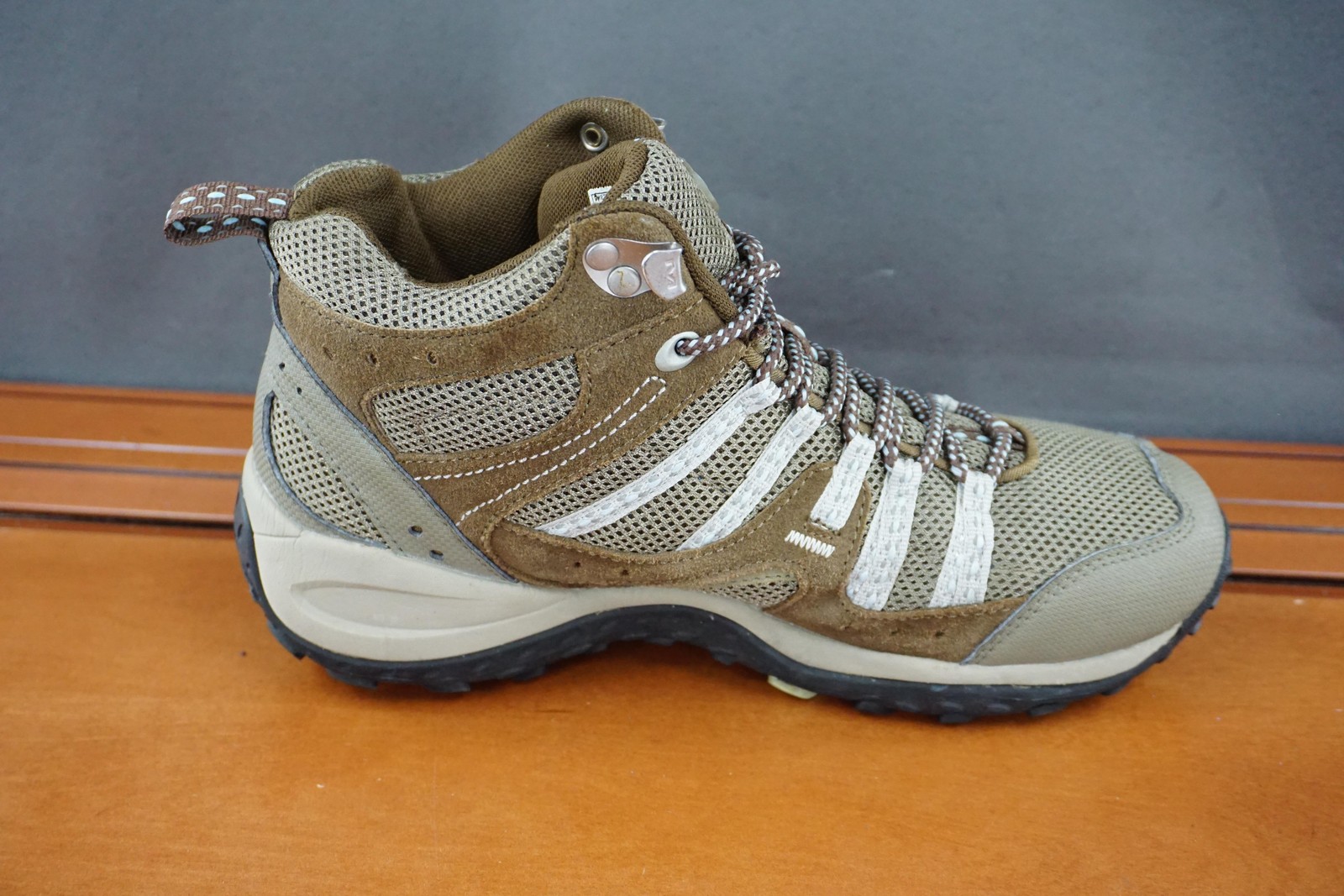 Merrell Payette Hiking Shoes Womens 8 Brown Waterproof Suede Mesh Trail Sneakers