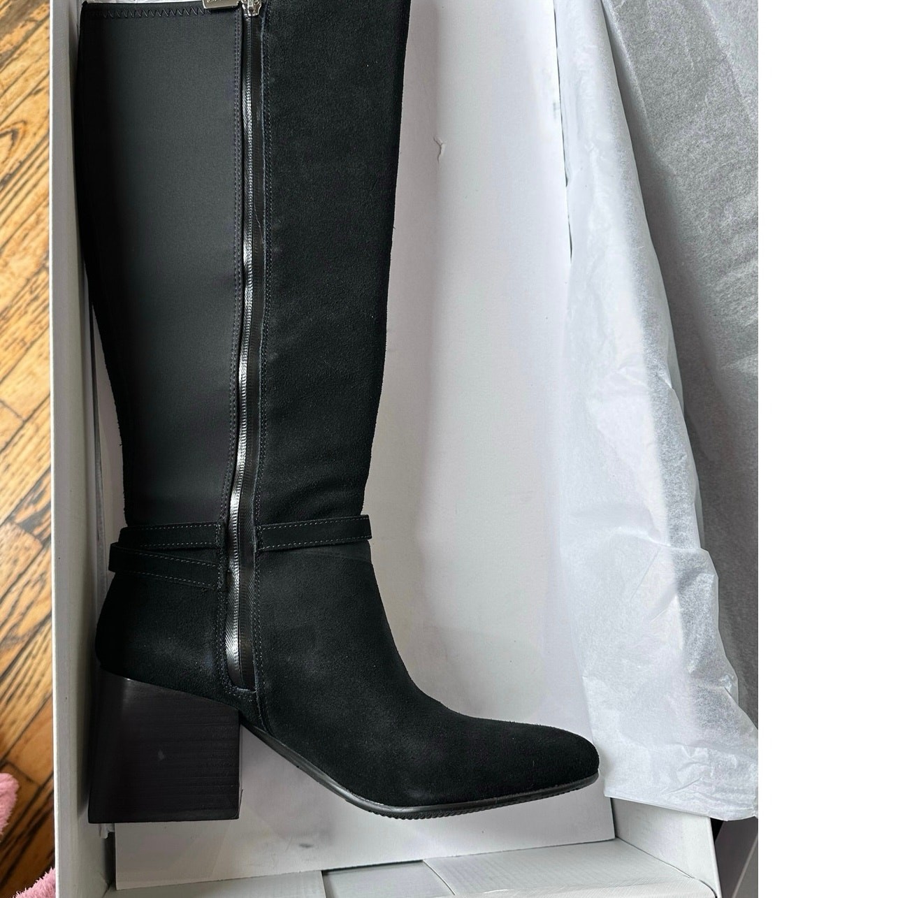 Blonde waterproof knee boots 8