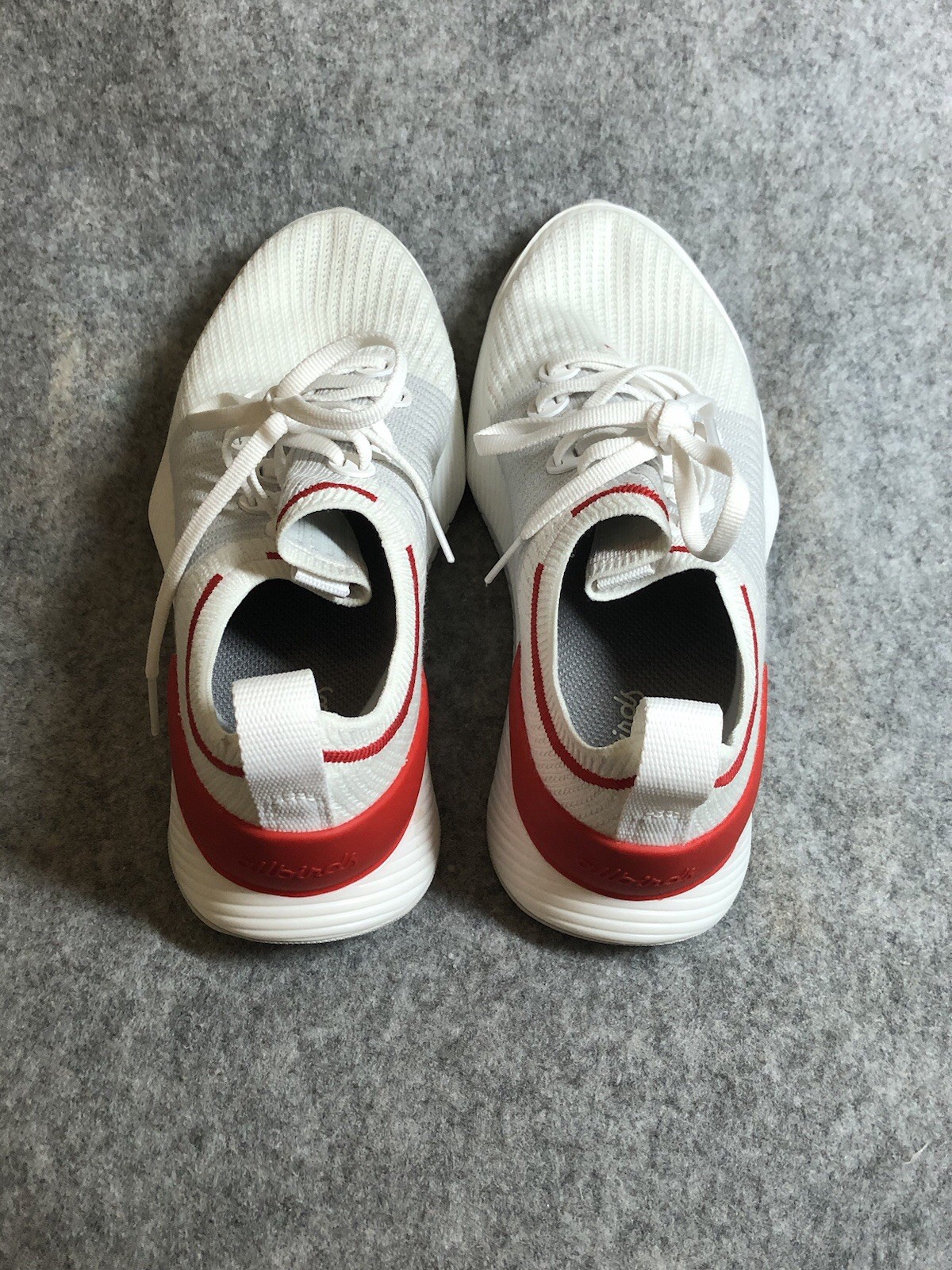 Allbirds Sneakers Women 7.5W Red White Athletic Running Shoes Performance Sports