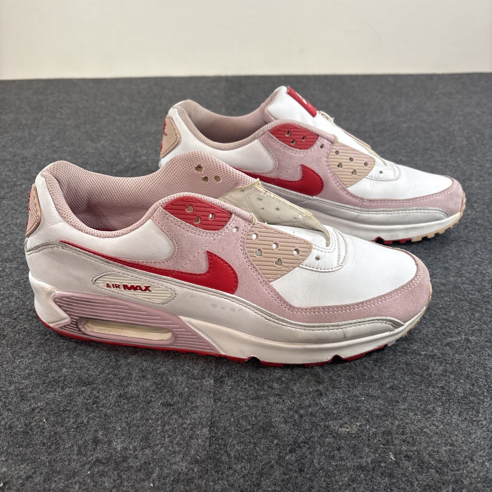 Nike Air Max 90 Love Letter Valentines Day ‘21 Pink Red White DD8029-100 Size 12