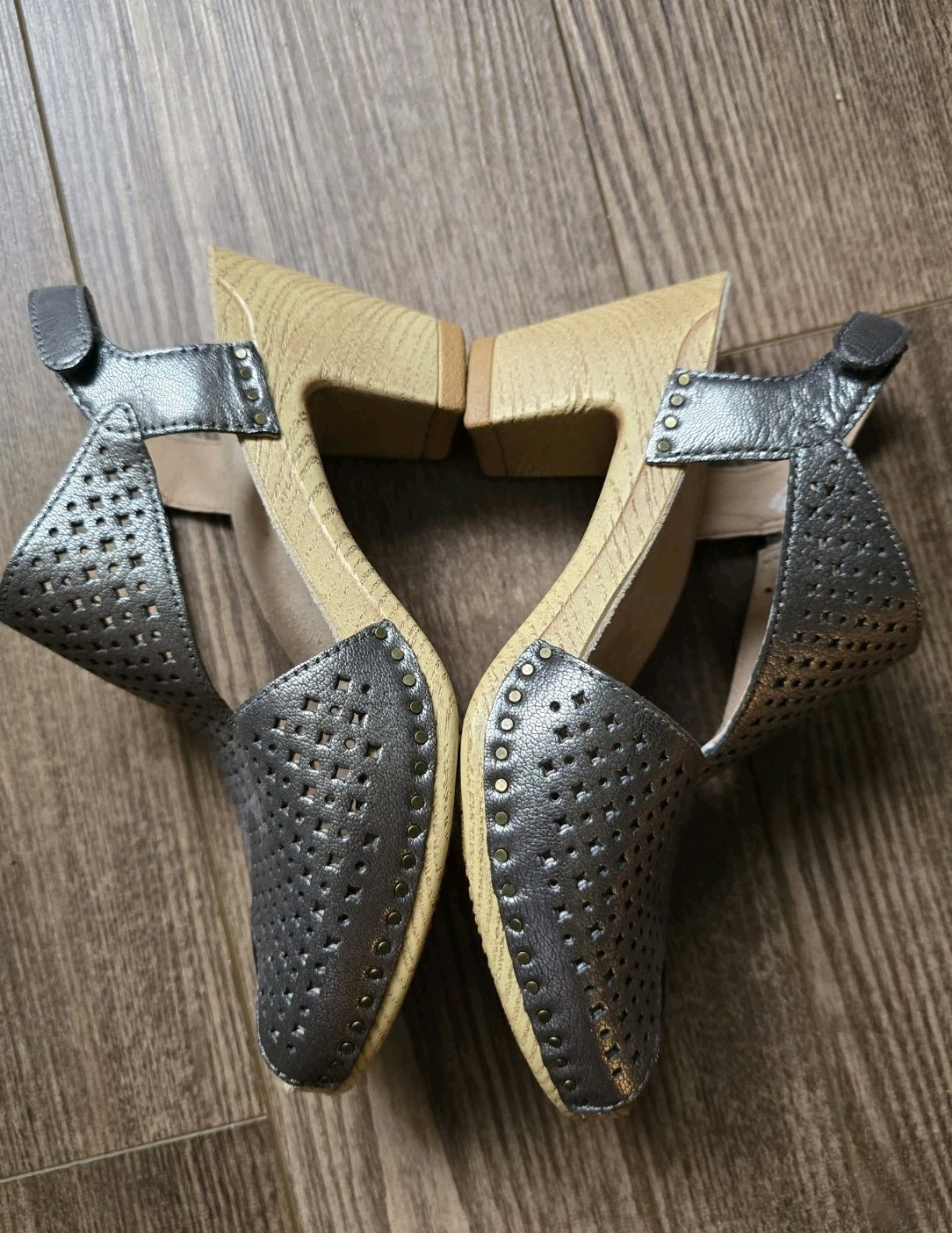 Dansko Sandals Womens 36 US 6.5-7 Gunmetal Metallic Teagan 3” Heels Shoes Boho