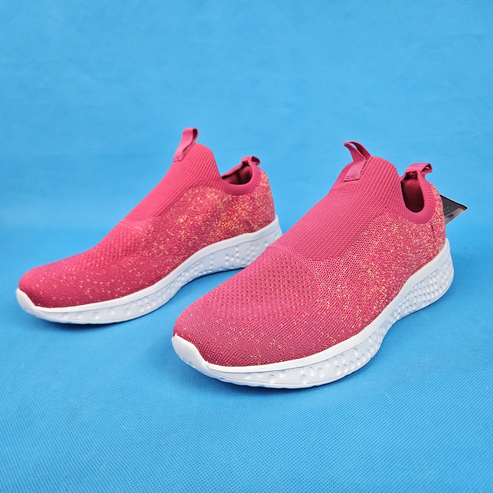 Avia Women’s Pink Slip-On Memory Foam Sneaker Lightweight Knit Pick size