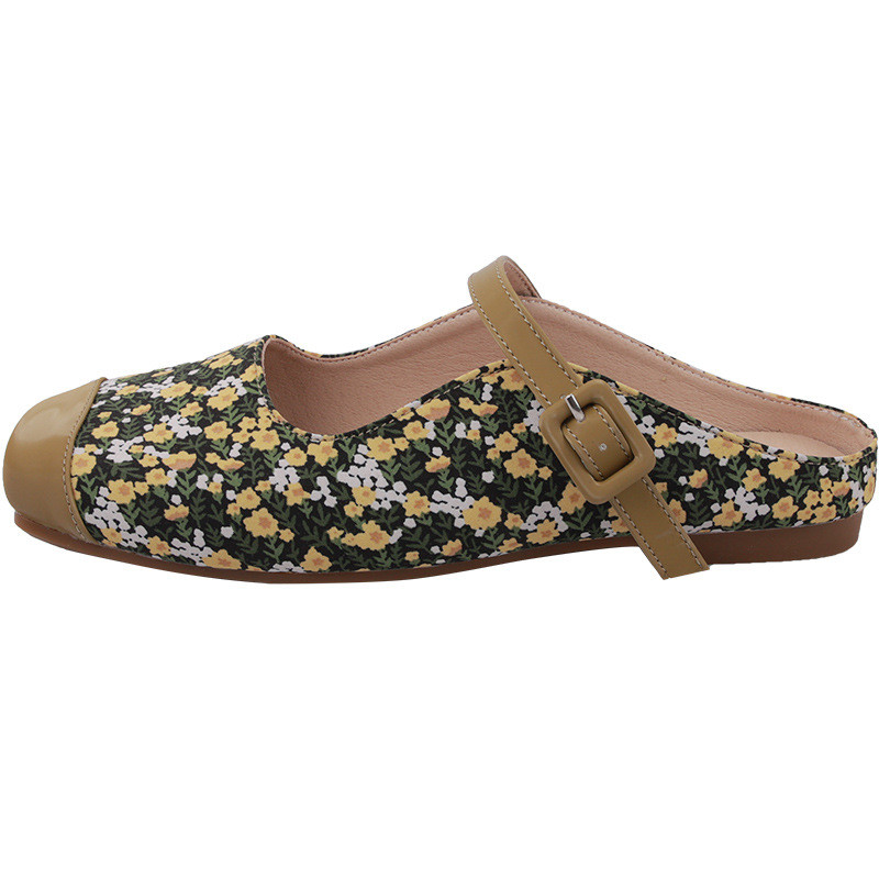 Women’s Fashion Casual Buckle Slip On Baotou Slippers Summer New Sandals