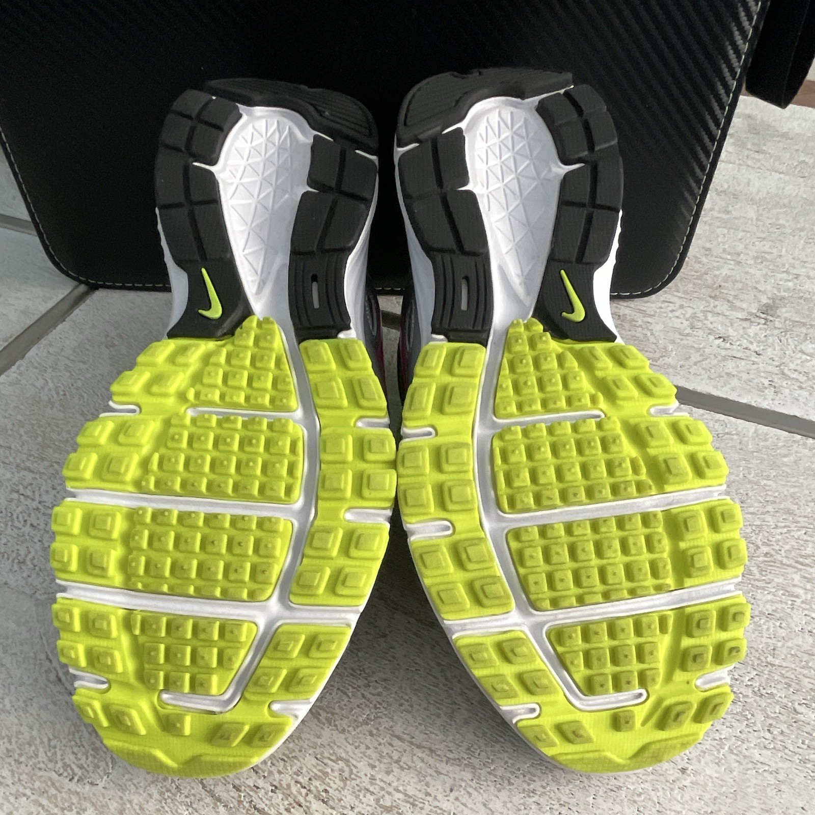 Nike Revolution Low Top Athletic Sneakers Lace-Up Gray Neon Yellow Pink Size 7
