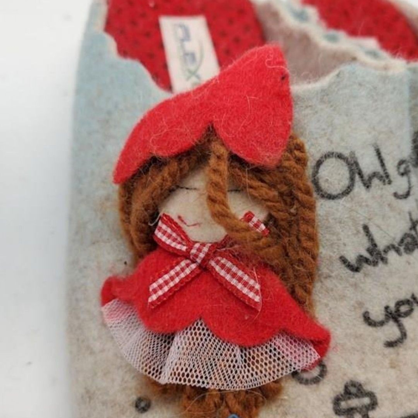 Spring Step Women’s Wool Little Red Riding Hood Fairy Tale Slippers Size 9