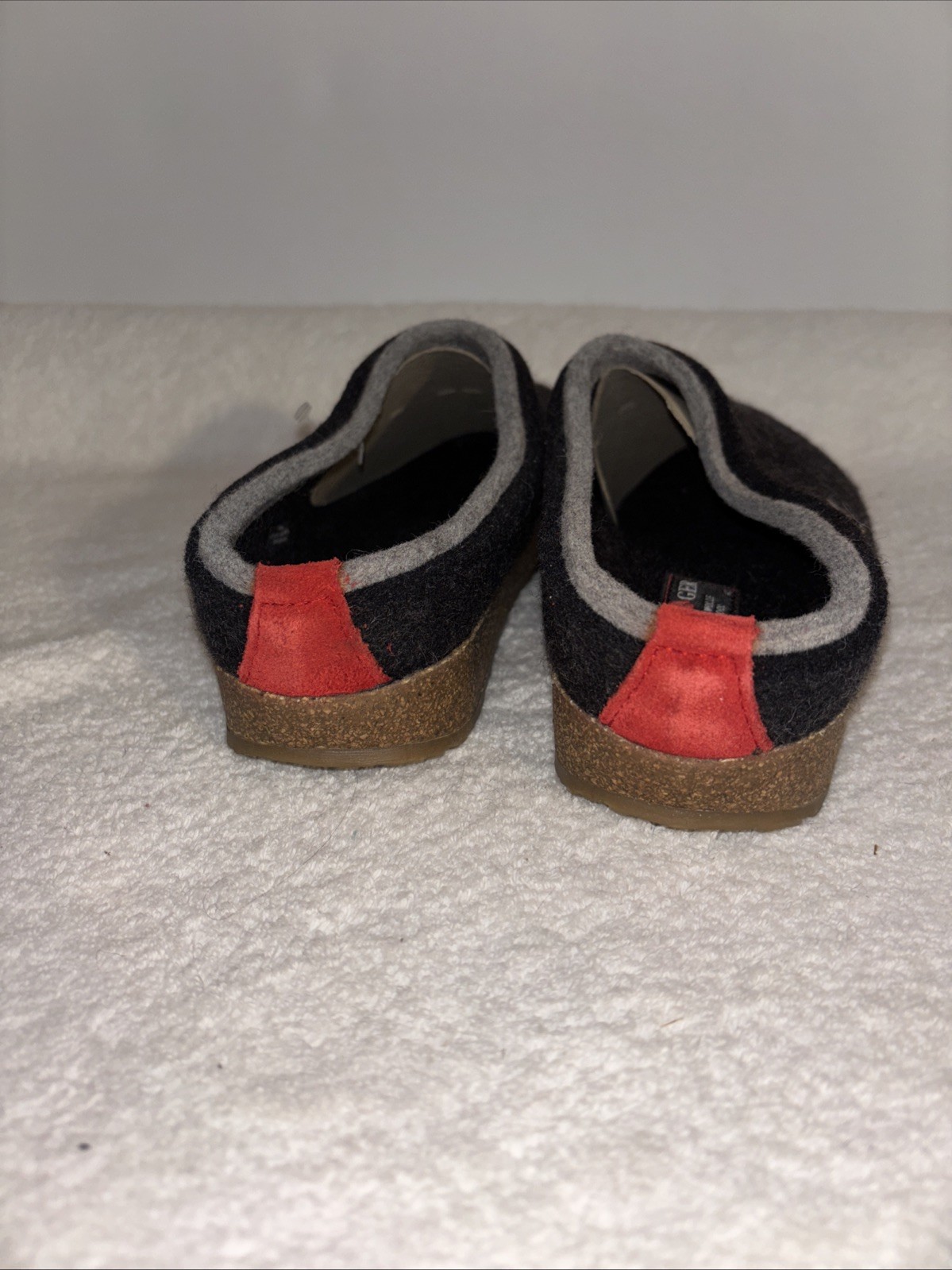New Haflinger 40 Grizzly Gray Denim Wool Comfort Slippers/Clogs Size Women 9