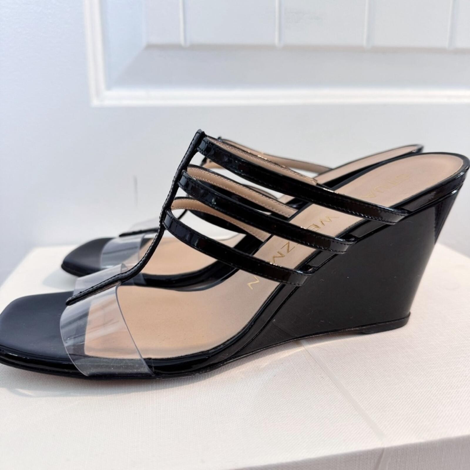 NEW Stuart Weitzman Deco 85 Wedge Sandal