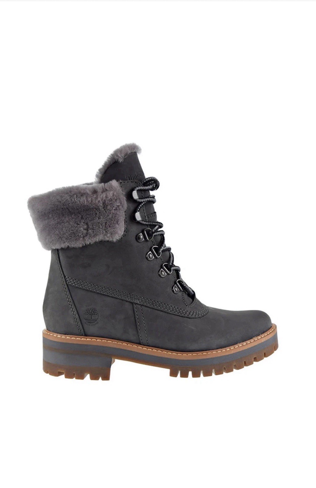 Timberland Courmay Valley 6 In WP Sherling Boot Medium Grey Nubuck Women’s 6.5