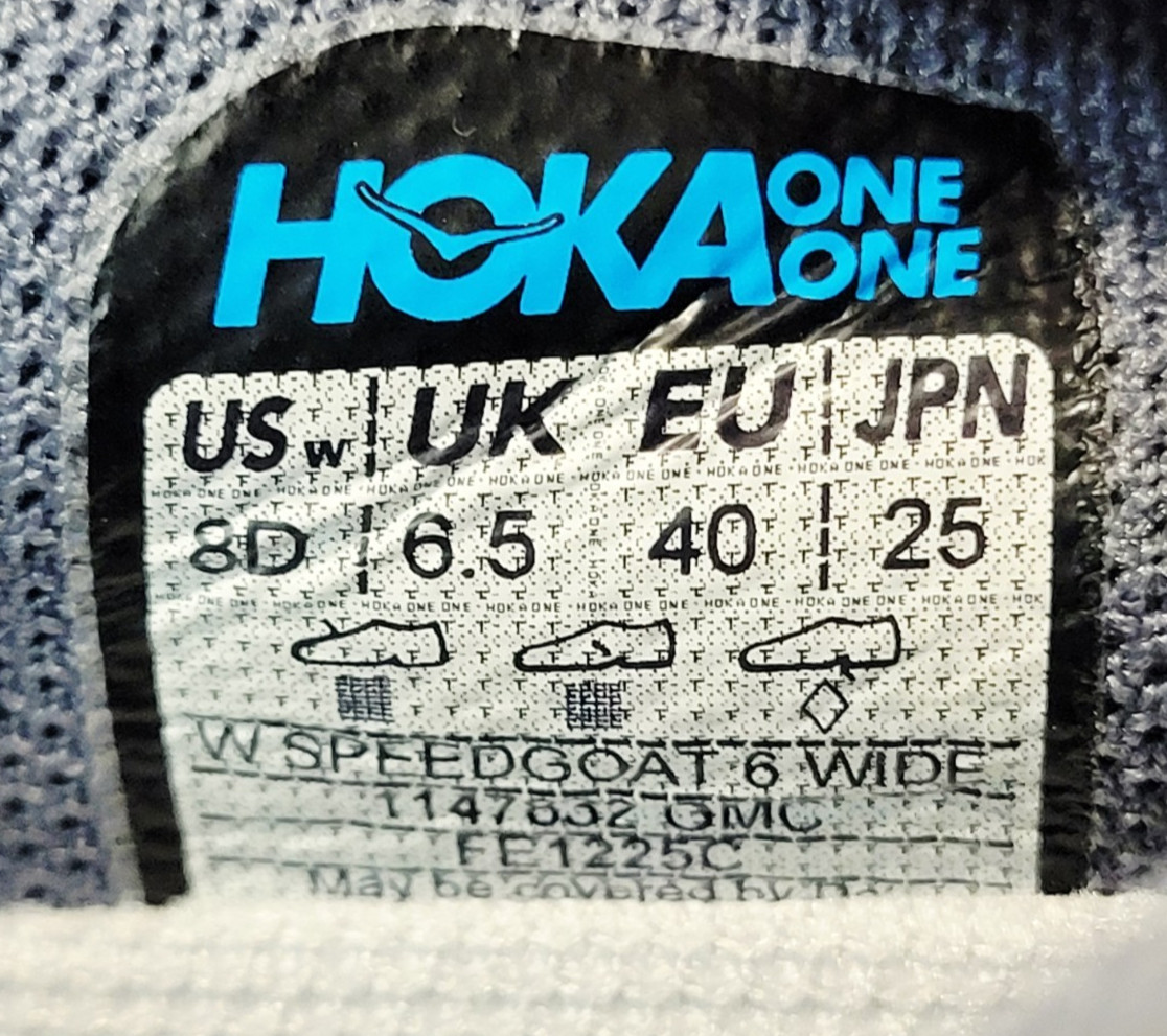 Hoka Speedgoat 6 Women’s Size 8 Wide High Cushioned Trail Running Shoes