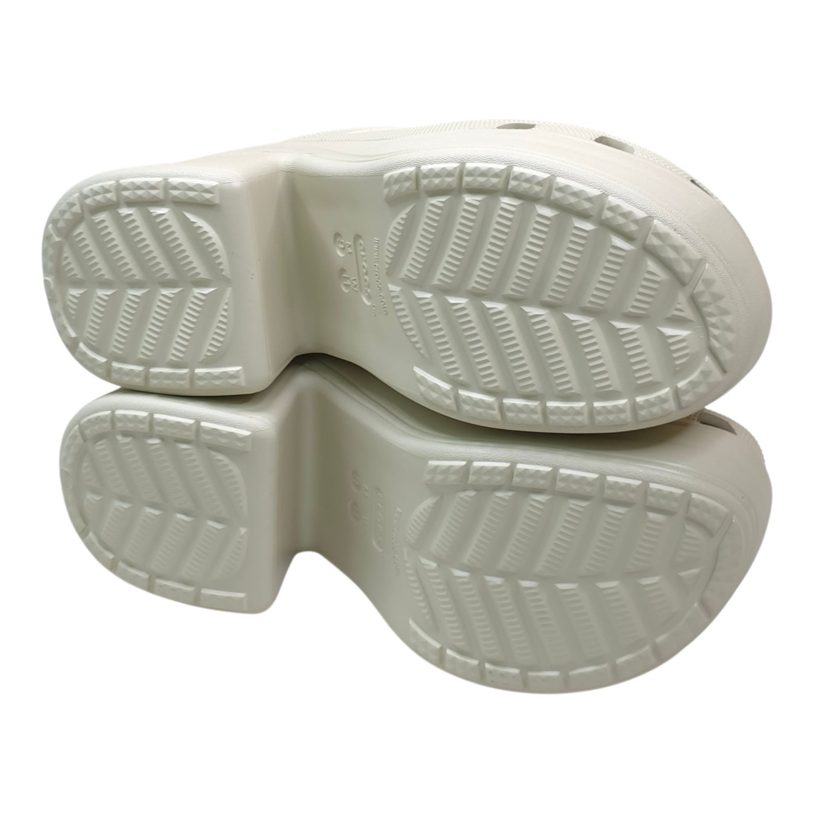 Crocs Siren Clog M9/W11 Cream Platform Slip-On Shoes 3 1/2″ Heel