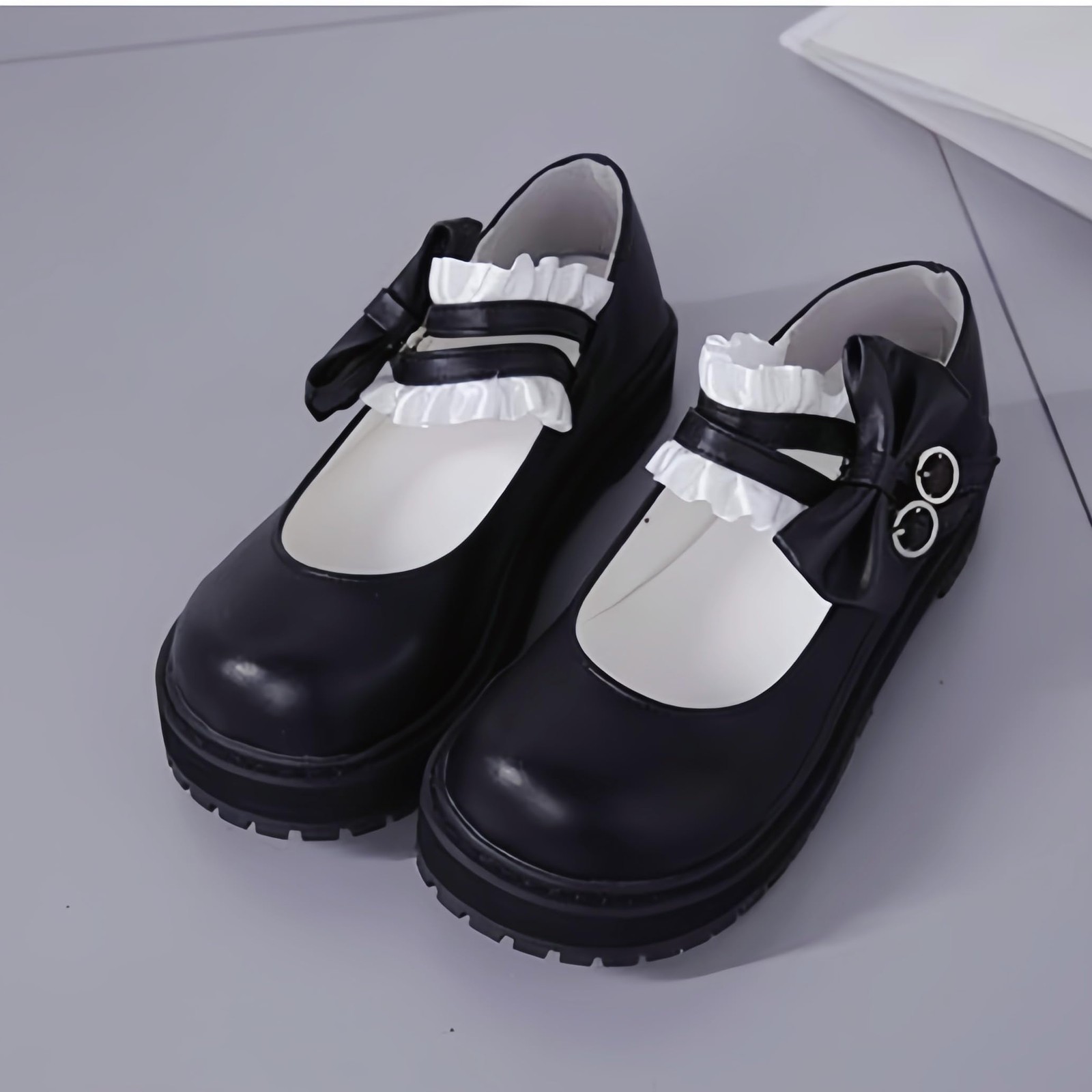 BEROBELLO Japanese Sweet Lolita Flat Shoes Maid Cosplay Mary Jane Shoes