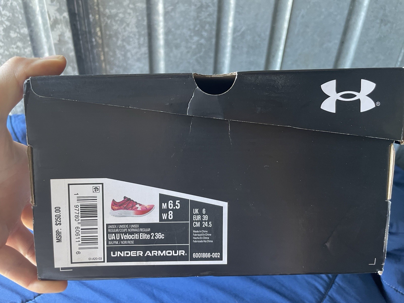 Under Armour Flow Velociti Elite 2 36c Running Shoes Unsex Woman Sz 8 Man 6.5