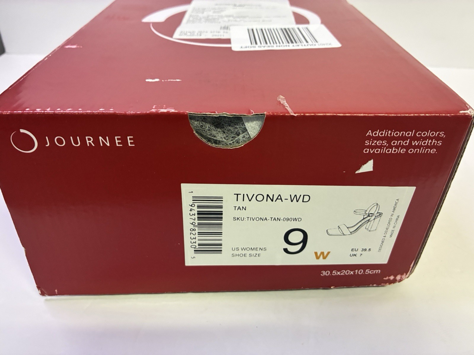 Journee Tivona-WD Tan Patent Sandals Womens 9W Wide New