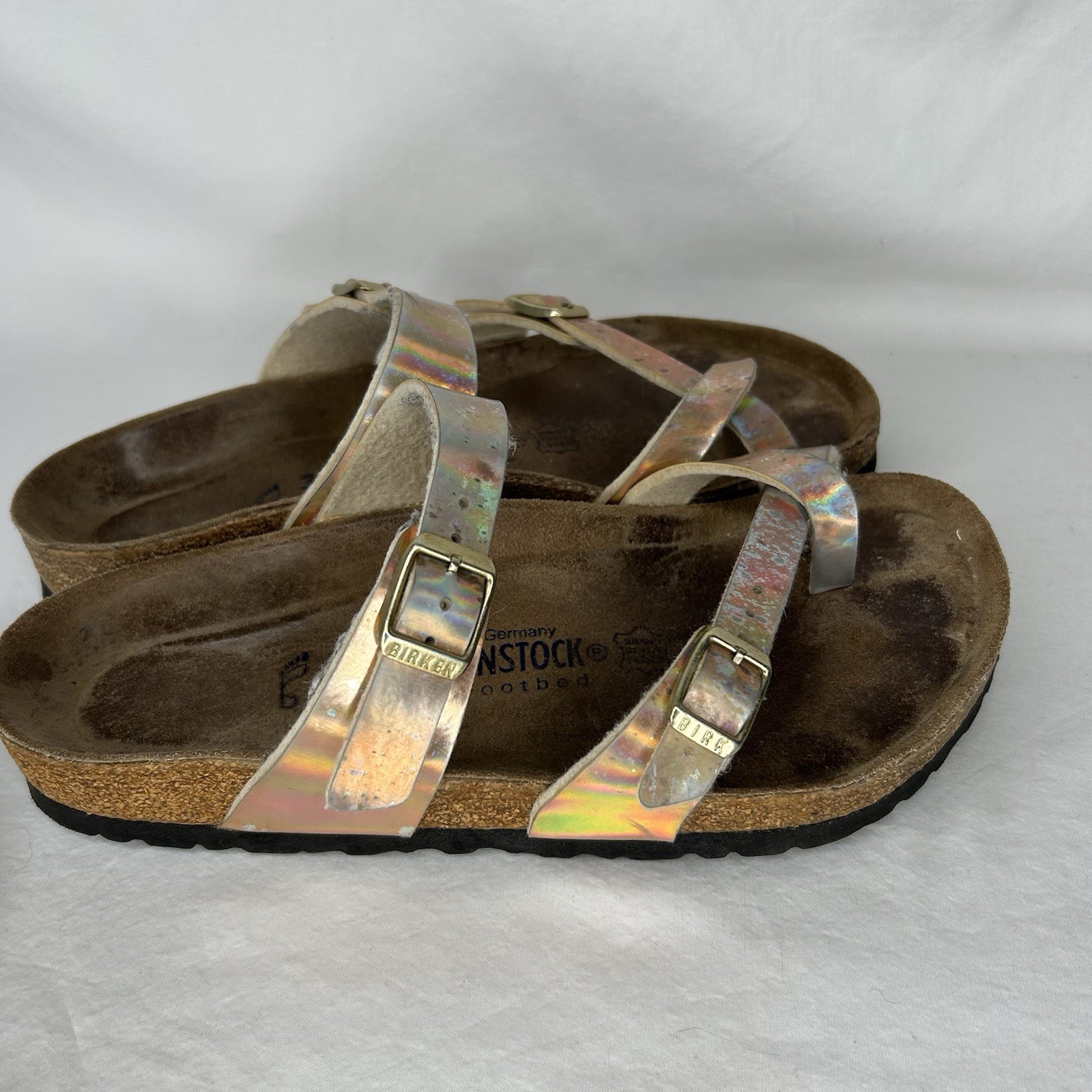 Birkenstock Mayari Iridescent Sandals Size 38 US Size 7 *BLEMISHES