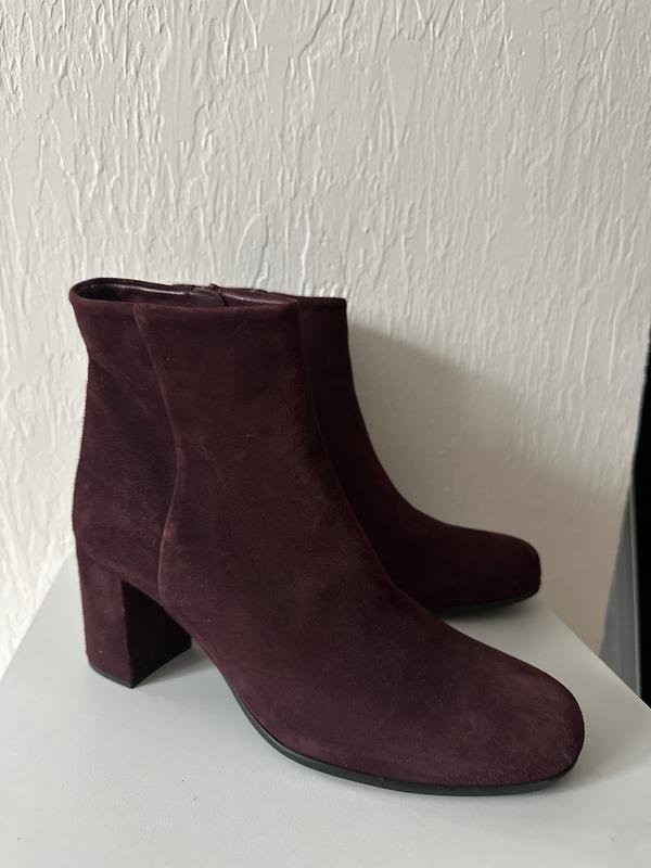 women unisa ankle boots burgundy suede 41