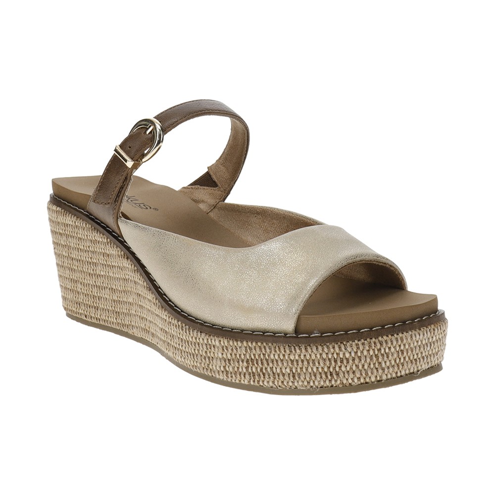 Corkys Treat Yourself Wedge Womens Gold Casual Sandals 41-0793-GCBO