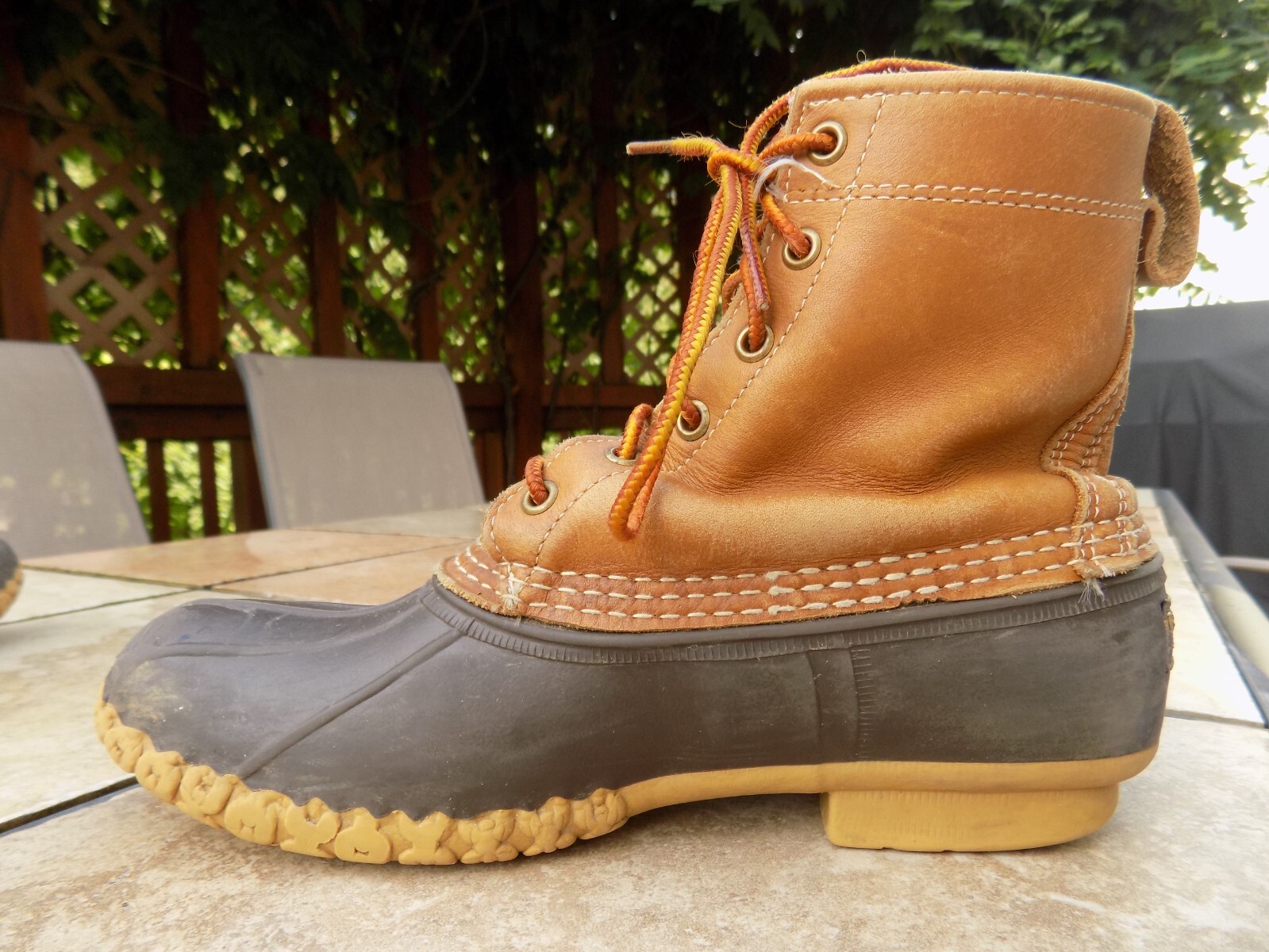 LL Bean Duck Boots Made In Maine Vtg Classic Unlined FN Men 8/Women 10 Narrow