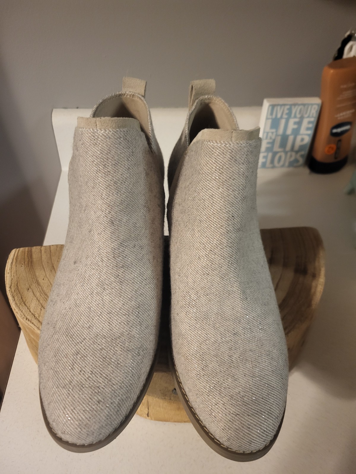 Toms Kaia Wedge Heel Womens Bootie Size 9.5