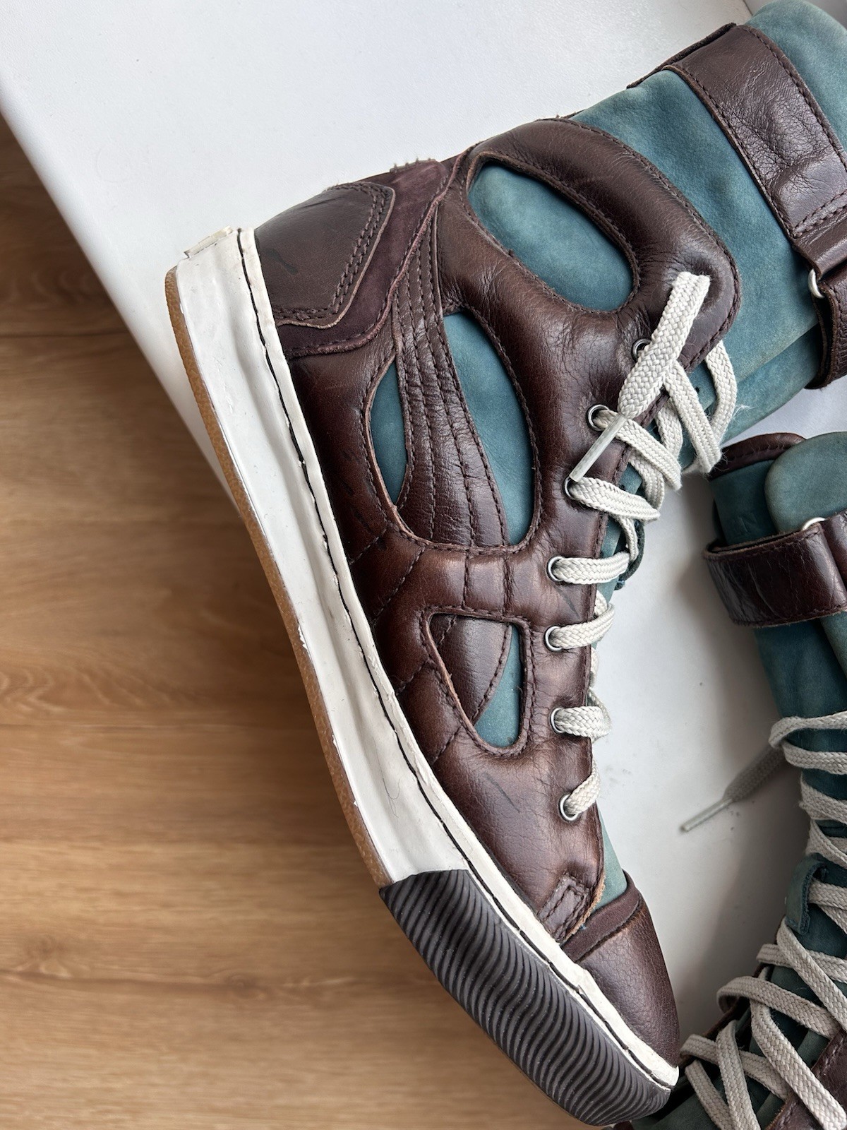 Alexander McQueen x Puma Leather High Top Sneakers US 9