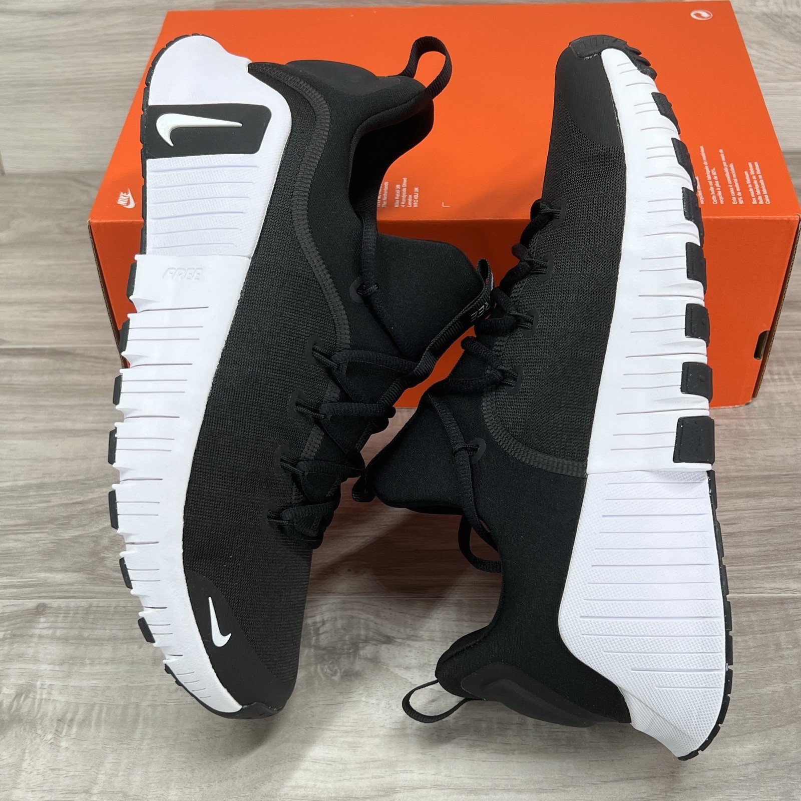 Nike Free Metcon 6 Black White Women’s 10.5 / Mens 9 Running Shoe nby FJ7126-001