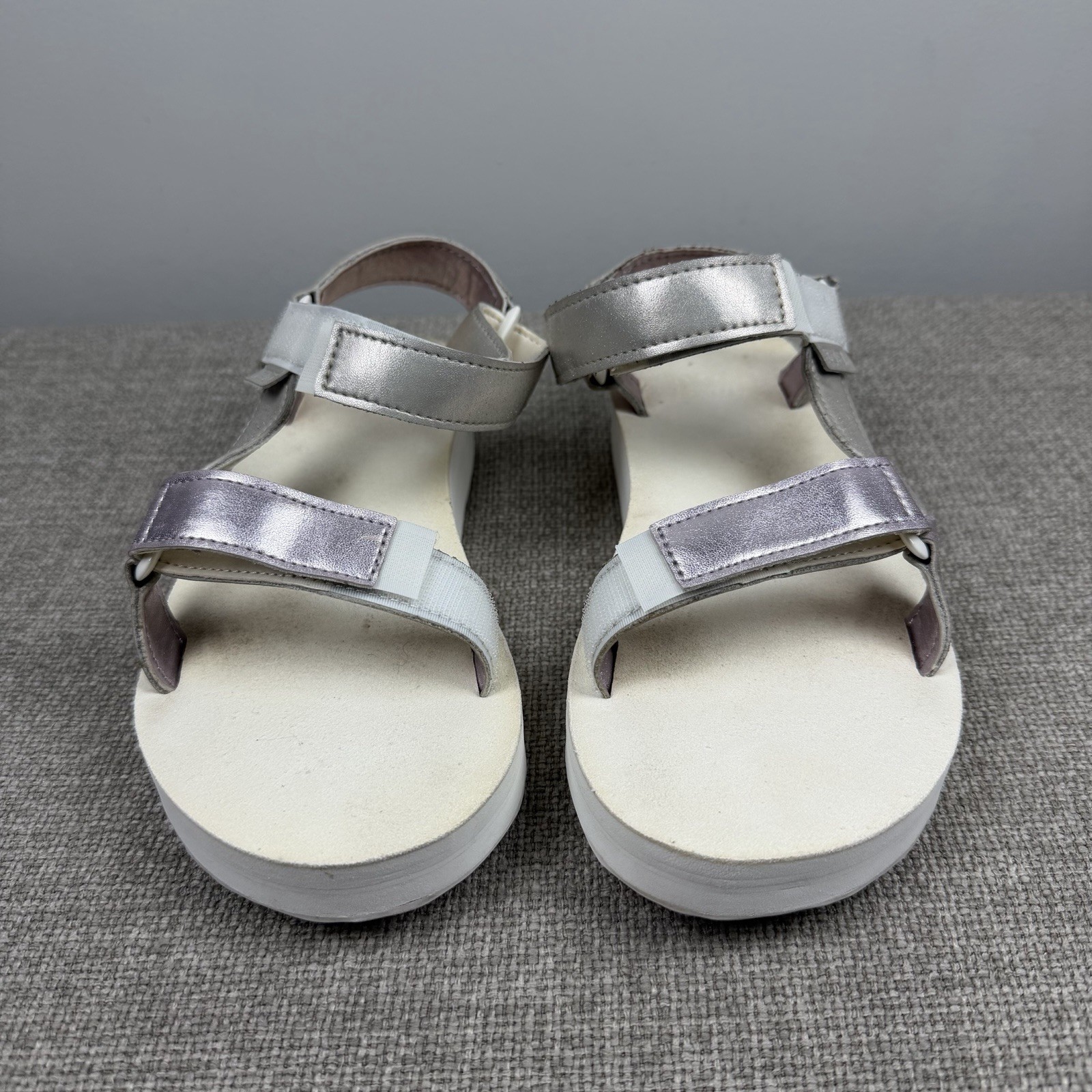 Women’s Teva Midform Universal Shimmer Sandal White Metallic Pearl Multi Size 7