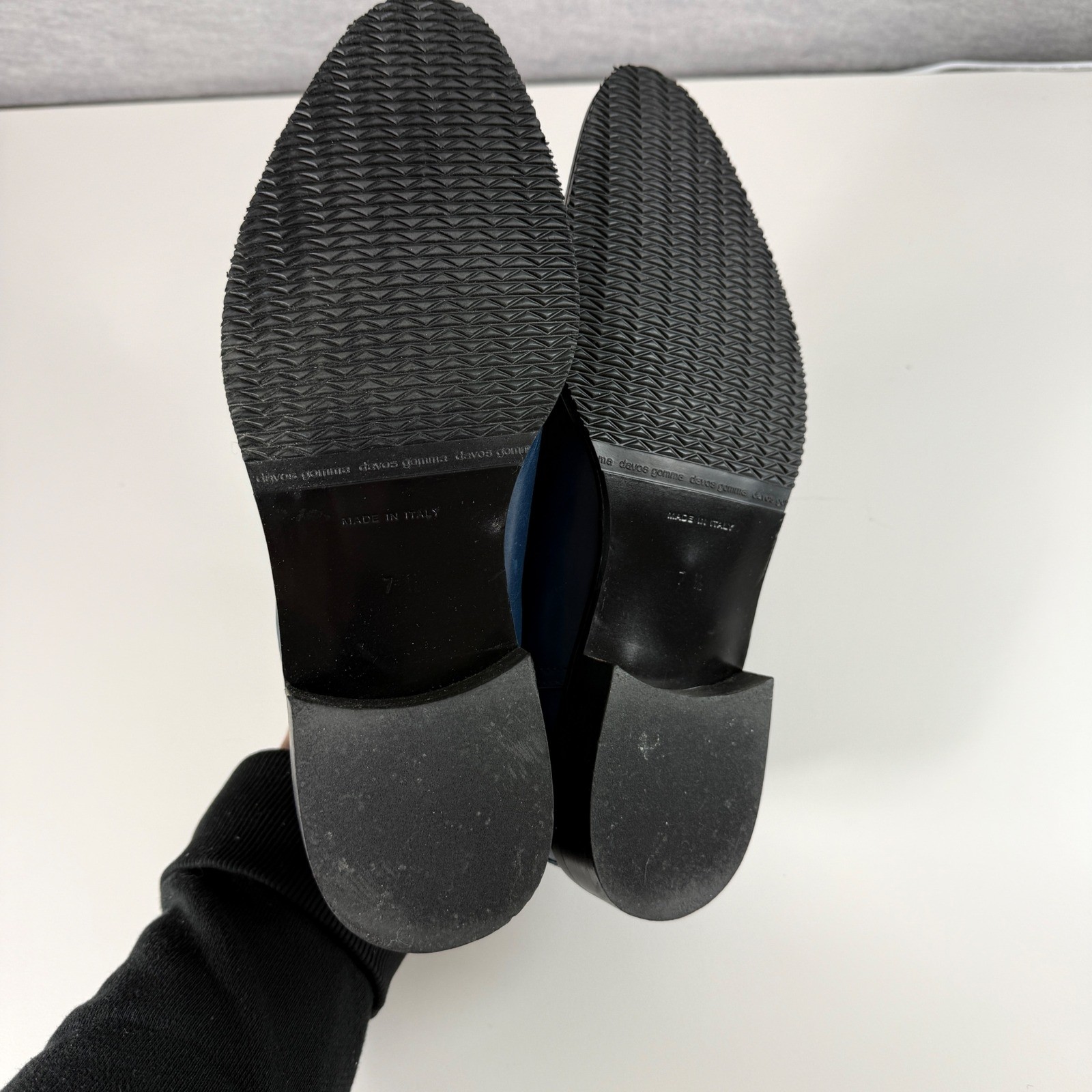 Everlane Womens 7.5 Ankle Boots Blue Leather Italy Minimalist Modern Chic