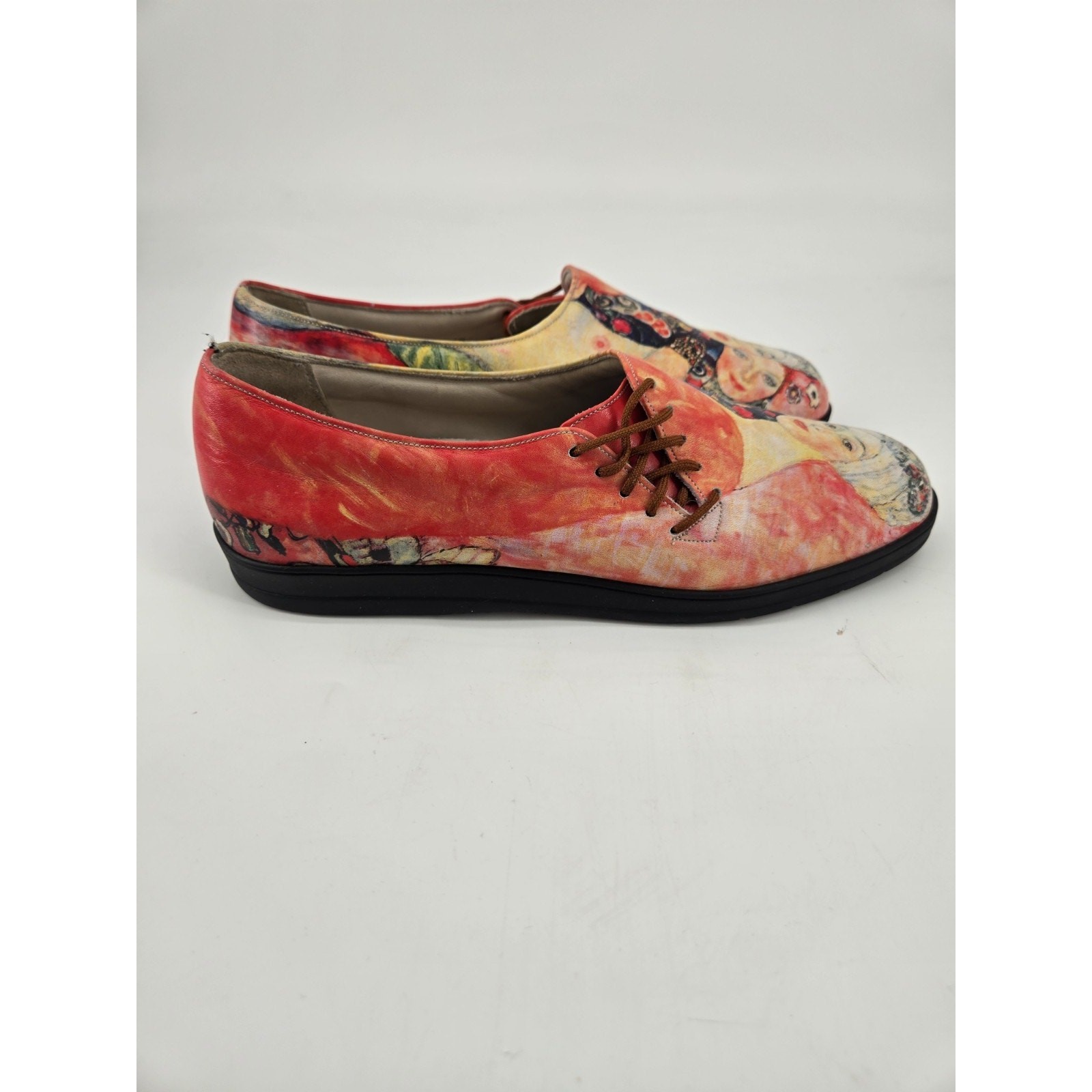Icon Shoes Artist Gustav Klimt Women Friends Side Tie Flat Shoes Women 10 Mens 8