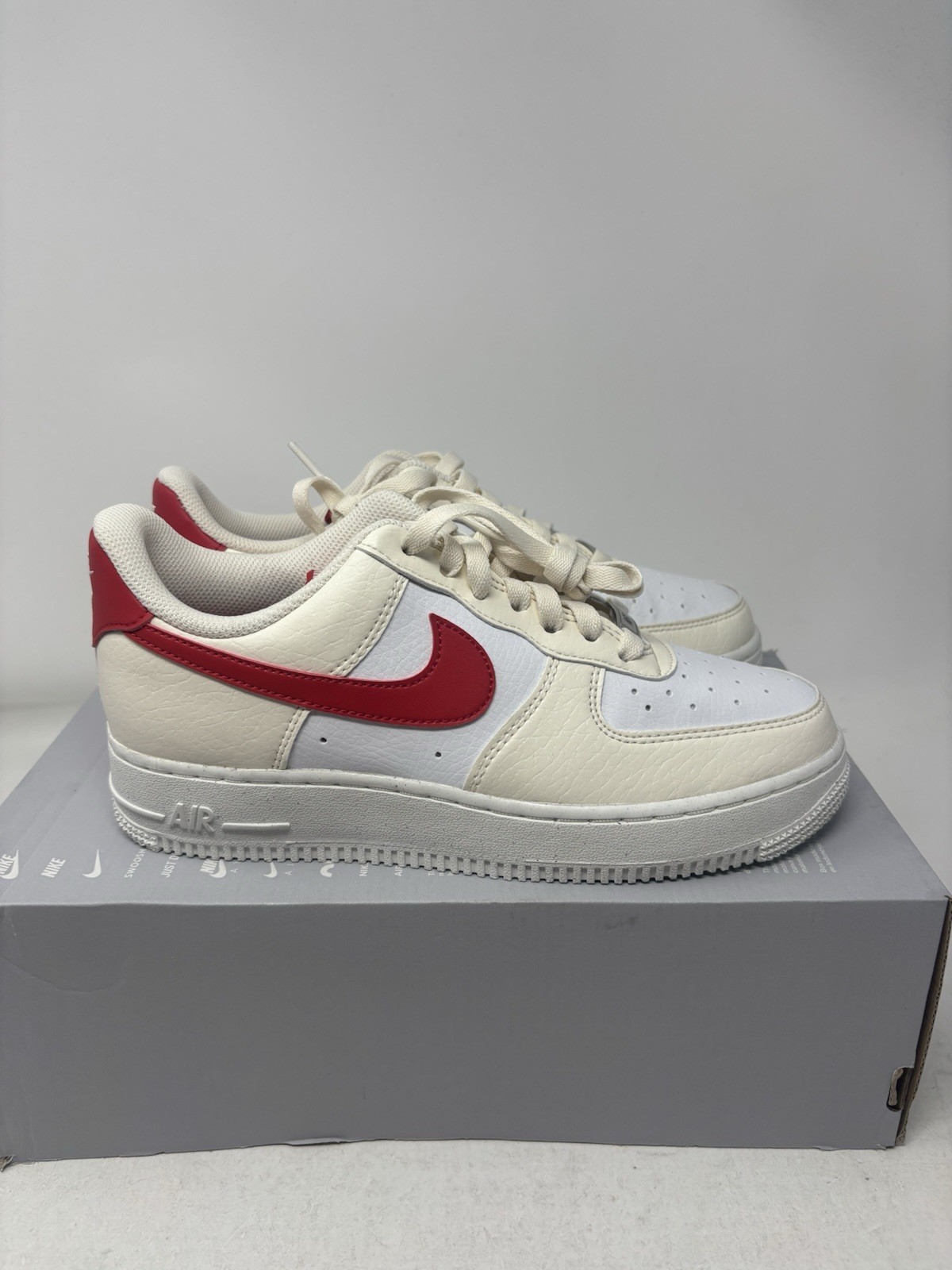 Nike Air Force 1 ‘07 Next Nature Ivory Red White DC9486-109 Women’s Size 7.5