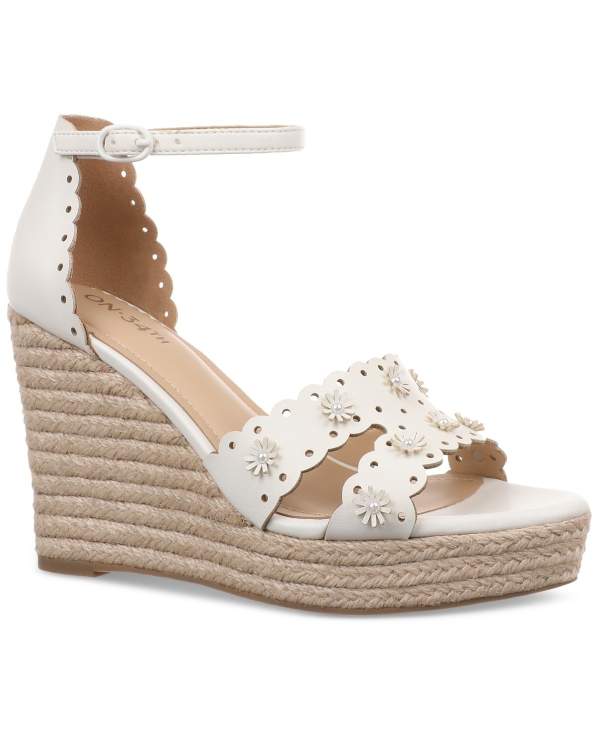 On 34th Women’s Theodoree Espadrille Wedge Sandals, Exclusively at Macy’s White