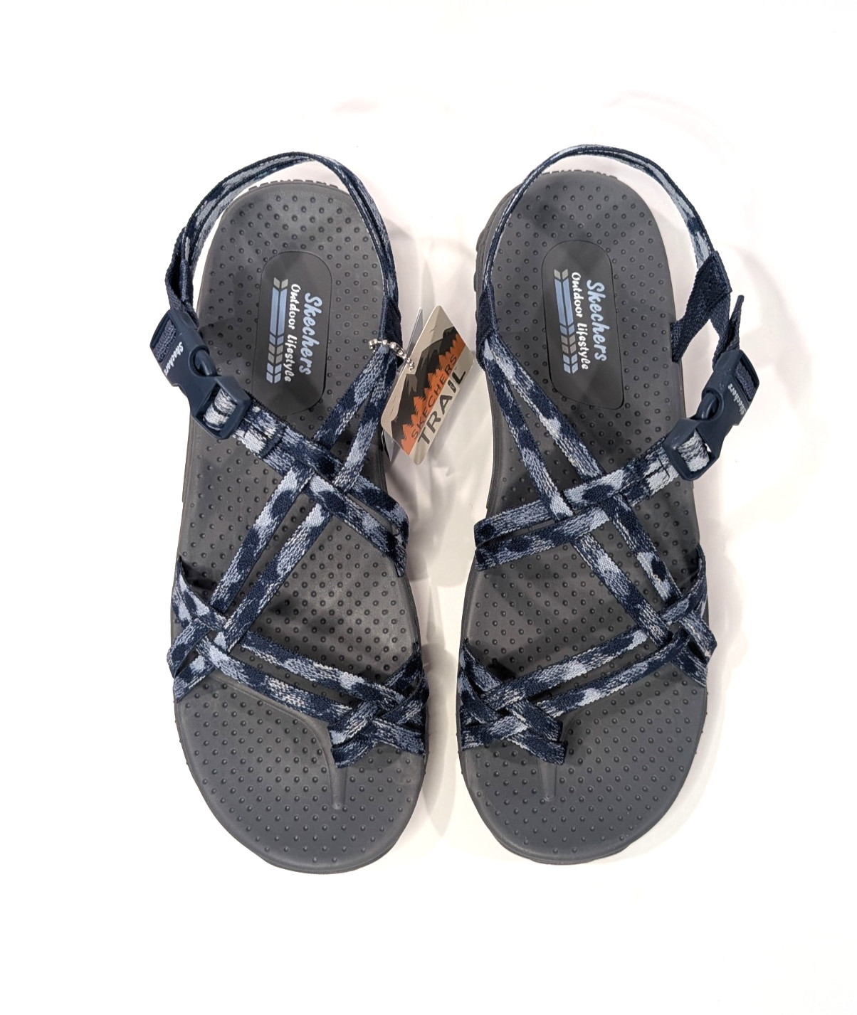 Skechers Reggae Positive Space Navy Women’s Sandals – Size 9.5 NWB 163595/NVY
