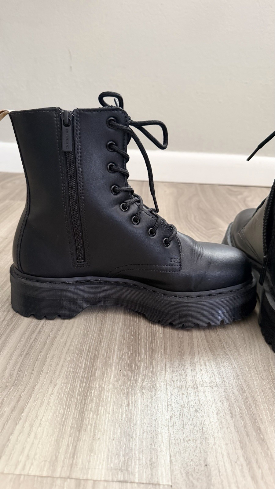 Dr Martens Vegan Jadon II Boot Mono Platforms Women’s Size US 11 In Black