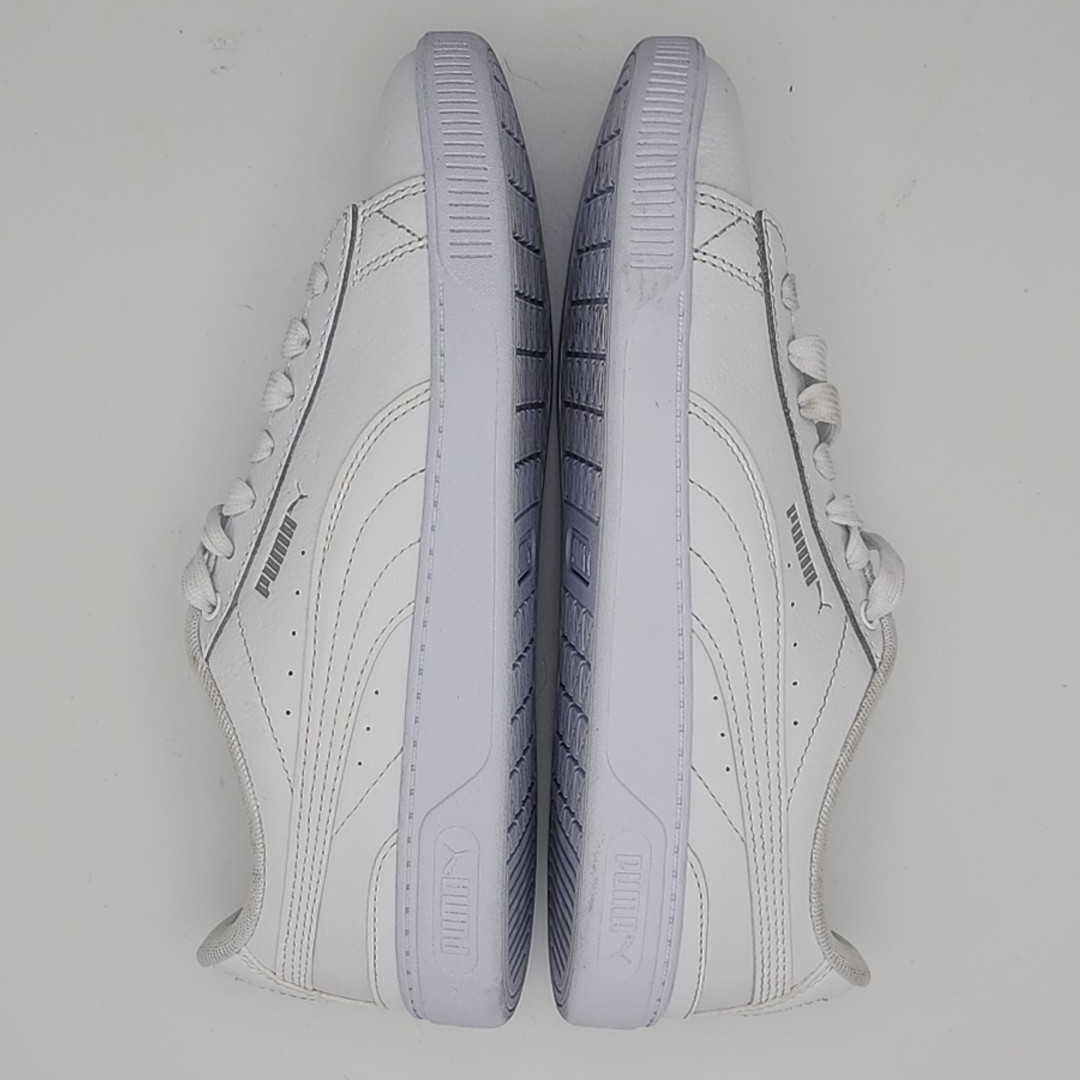 PUMA Smash V2 Leather Lace Up Womens White Sneakers Casual Shoes 383115-02 SZ 7