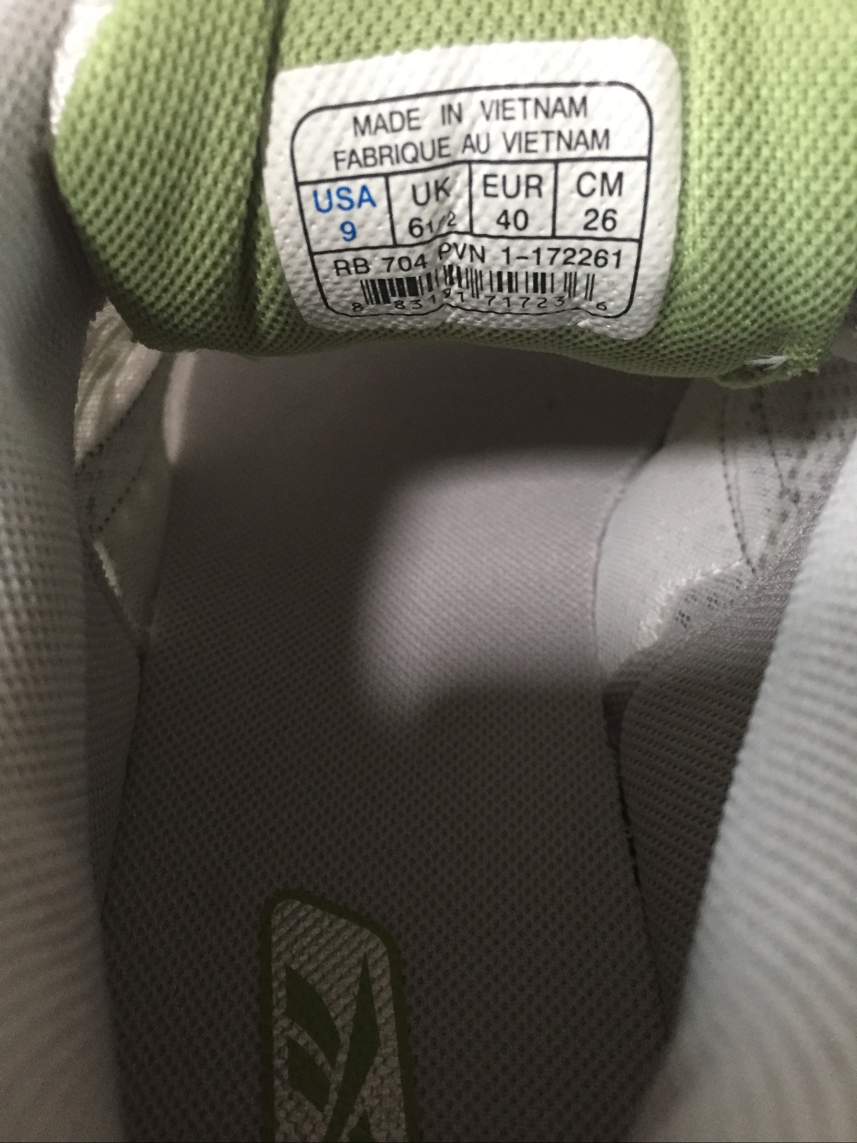 Reebok Boston Fury Women’s Running Tennis Shoe Sz 9 Style 172261 Gray Lime White