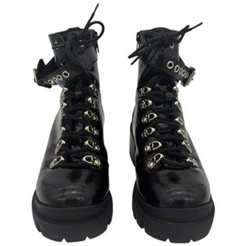 Jeffrey Campbell Chunky Platform Combat Boots Black Lug Sole Womens 7