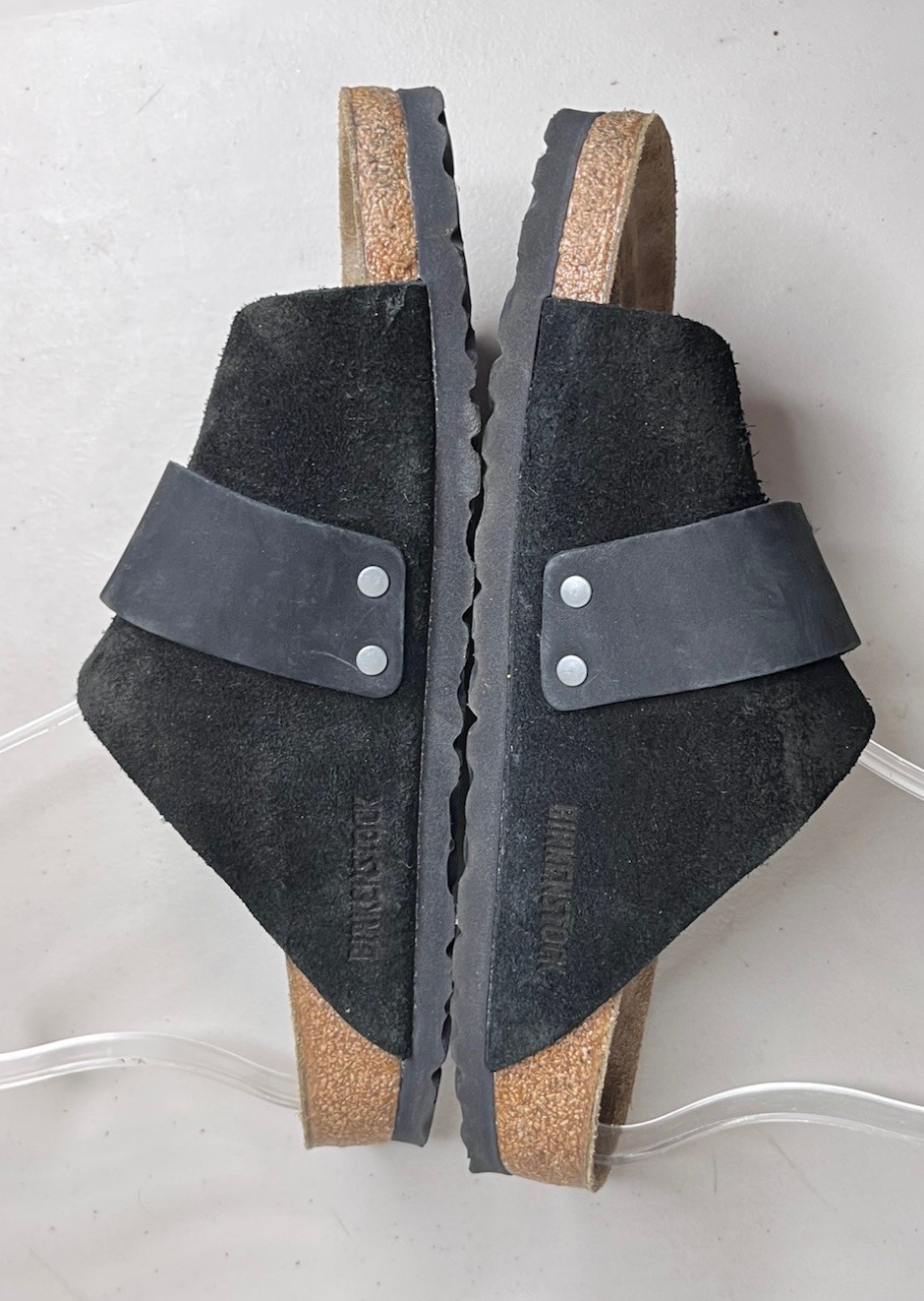 Birkenstock Kyoto Nubuck-Suede Leather Slide-On Sandals Sz 38
