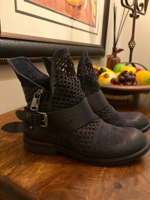 Spring Step short harness boot Blue size37 made in Turkey
