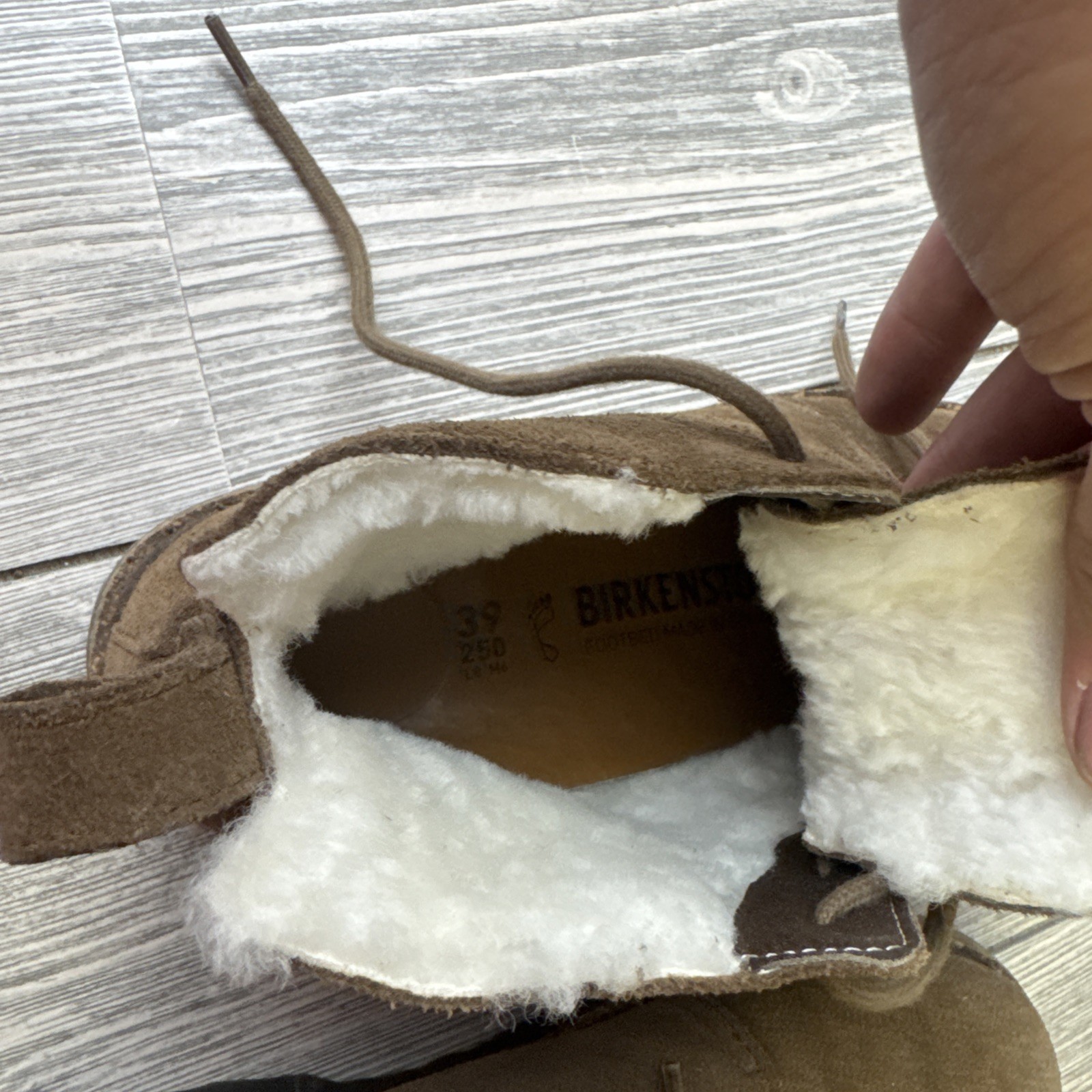 Birkenstock Uppsala Mid Shearling Dark Tea Narrow Fit 1028148 Size 8 US / 39 EU