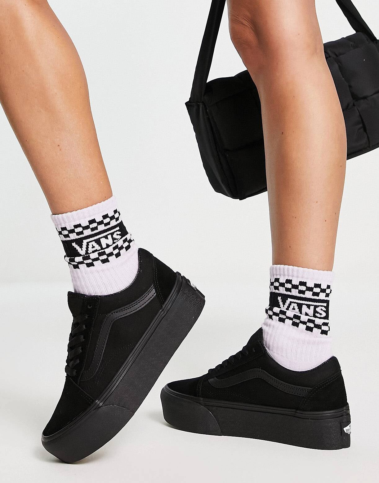 Vans Old Skool Stackform 34mm Women’s sneaker Size 6-10 Black, White