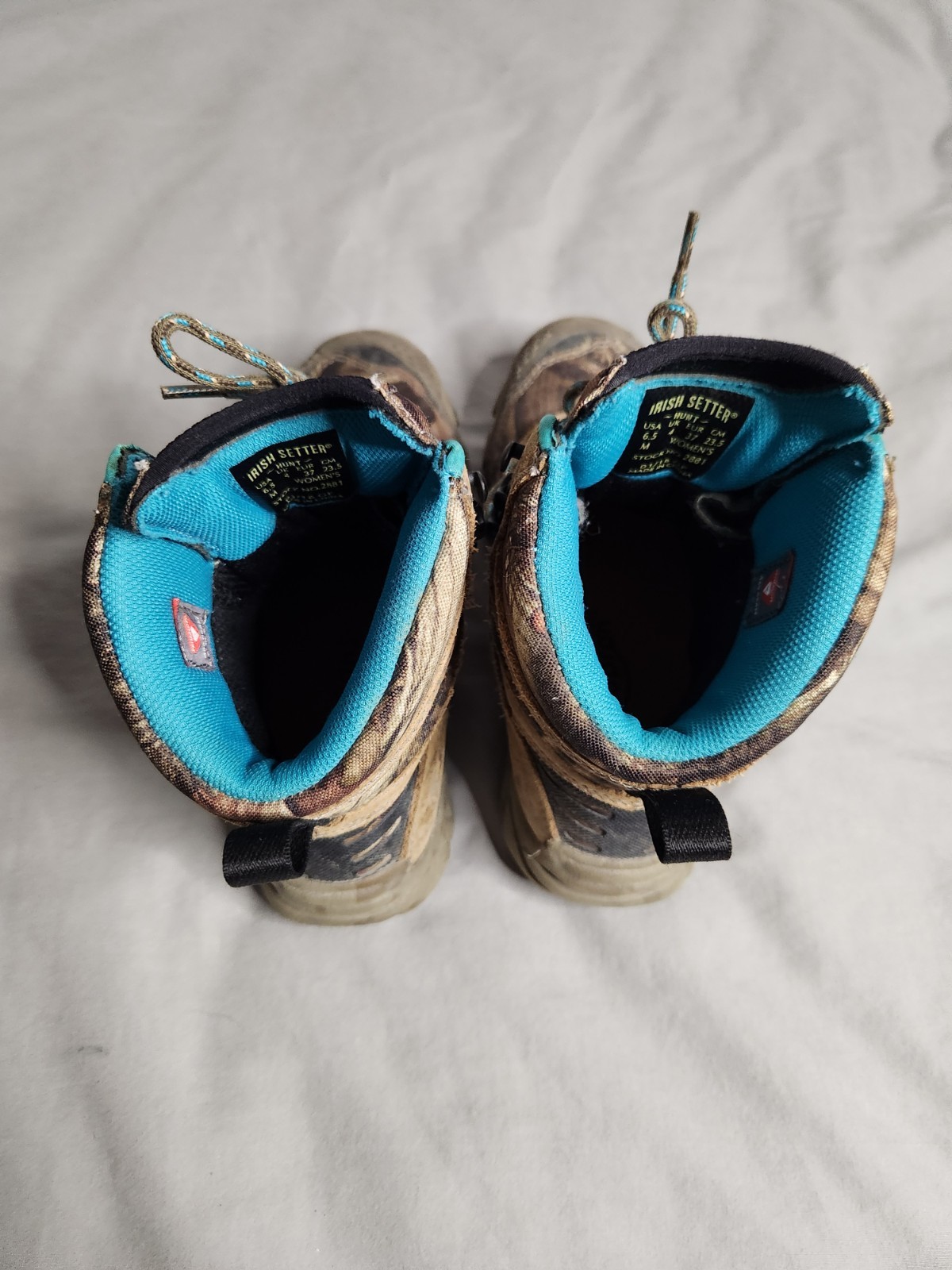 Red Wing Irish Setter Vaprtrek Camo Hunting Boots Womens Sz 6.5 Waterproof 2881