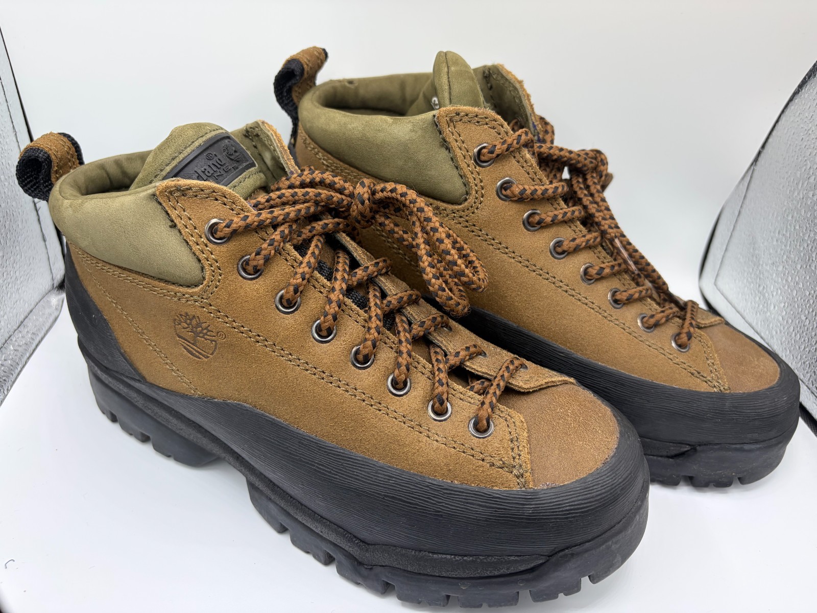 Vtg 90s Timberland Treeline Aggressive Mid Hiking Boots Women 7 M Brown 48324
